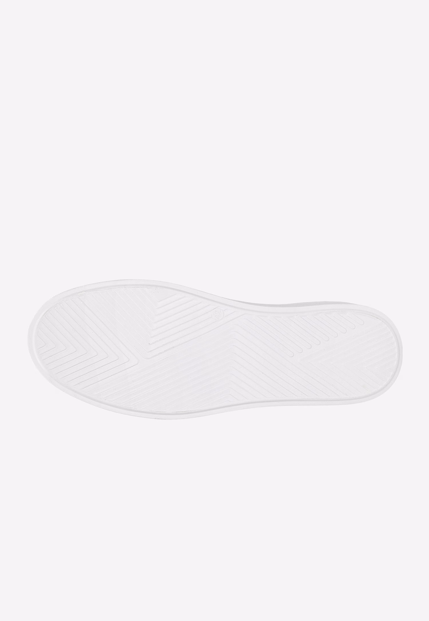 Białe ażurowe trampki męskie z granatową wstawką