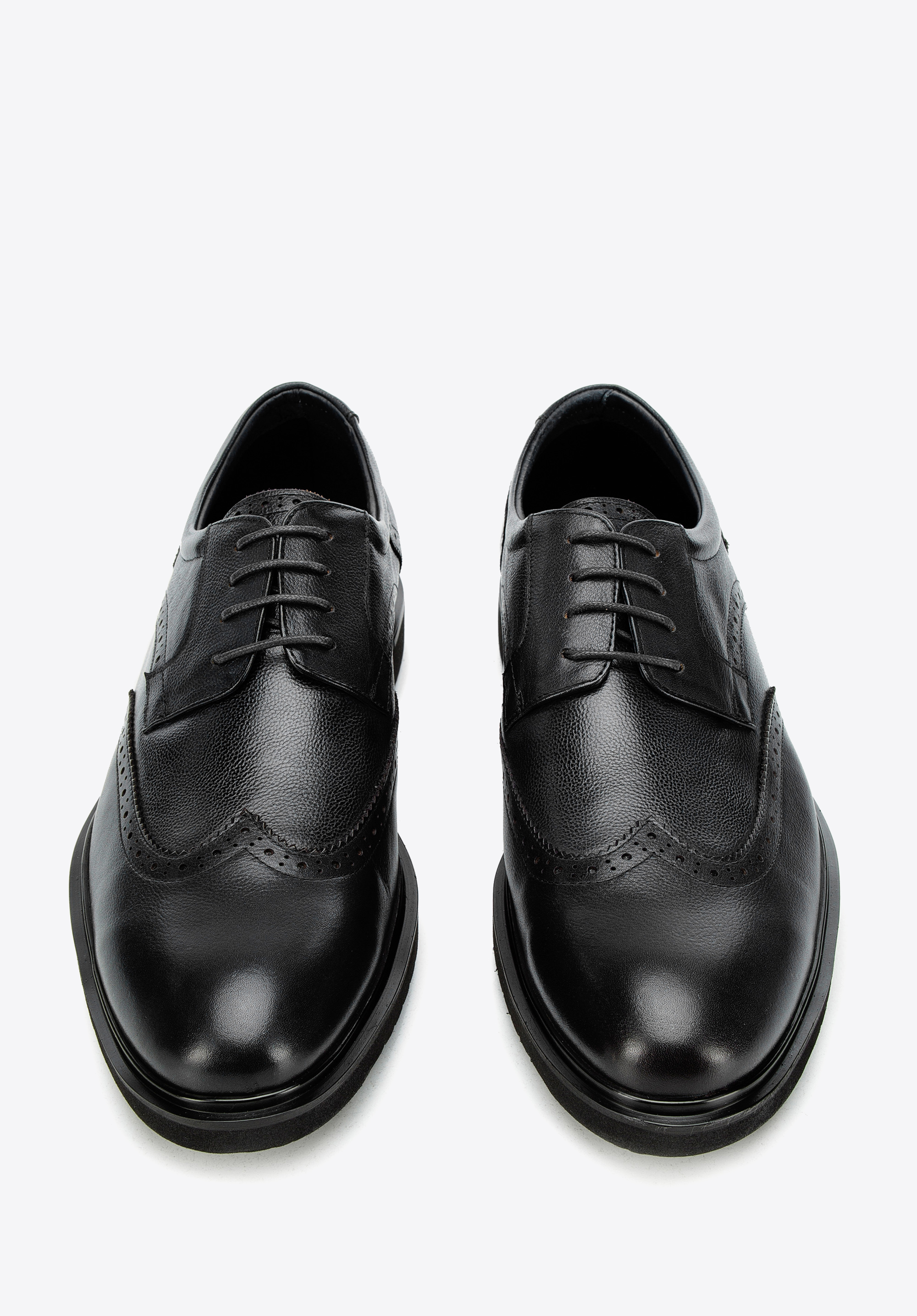 Męskie brogsy skórzane na nowoczesnej podeszwie