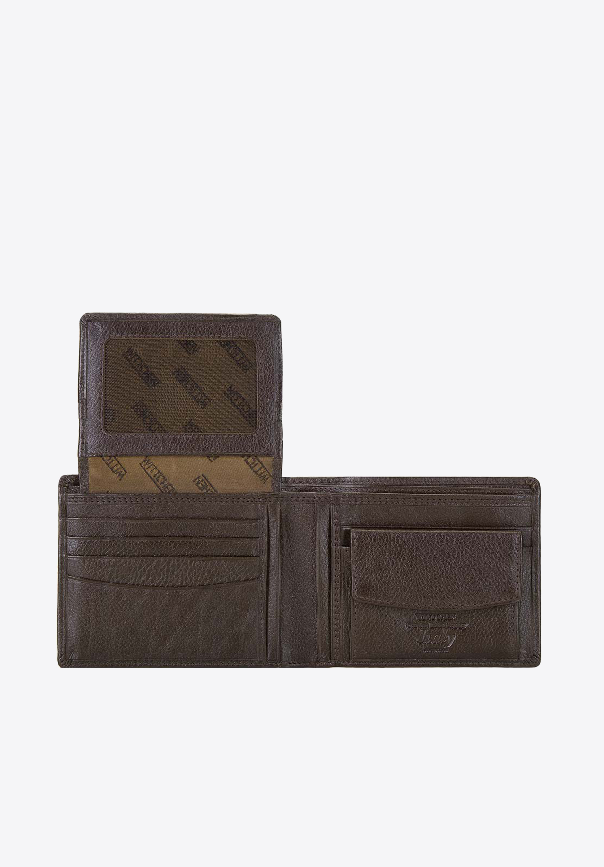 Męski portfel skórzany z wykładanym panelem