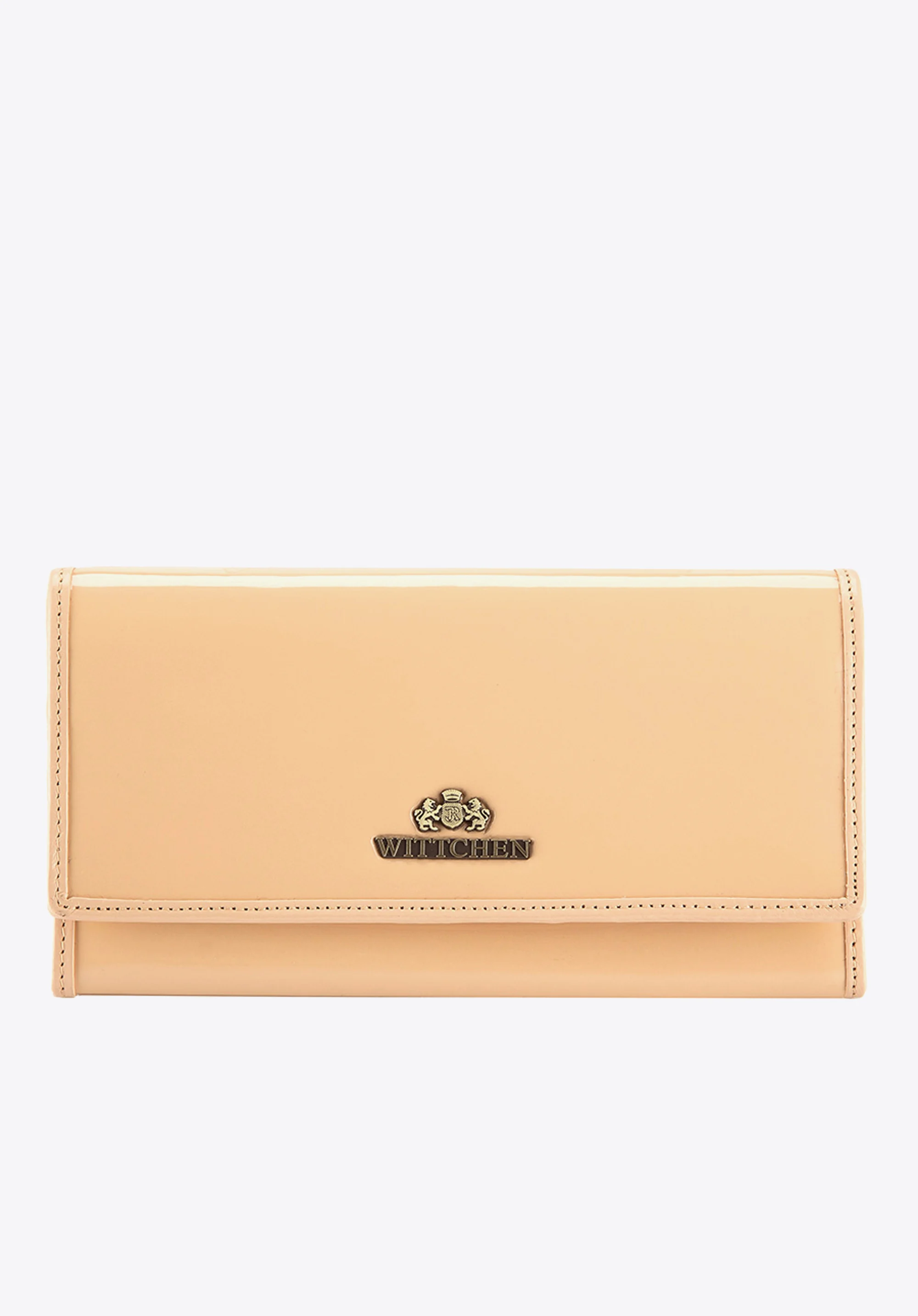 Damski portfel ze skóry lakierowany duży