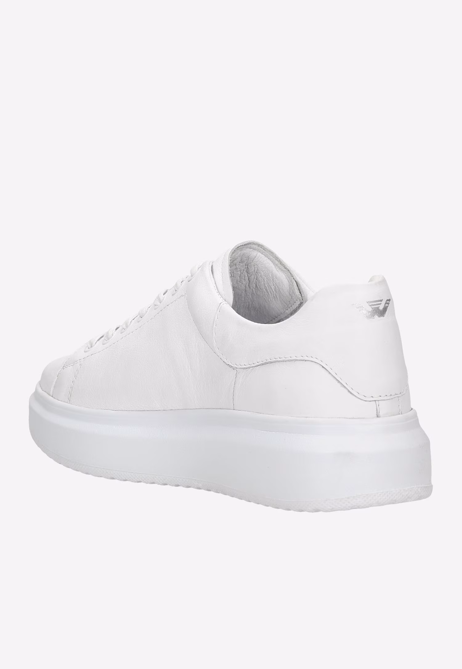 Klasyczne białe trampki damskie ze skóry licowej