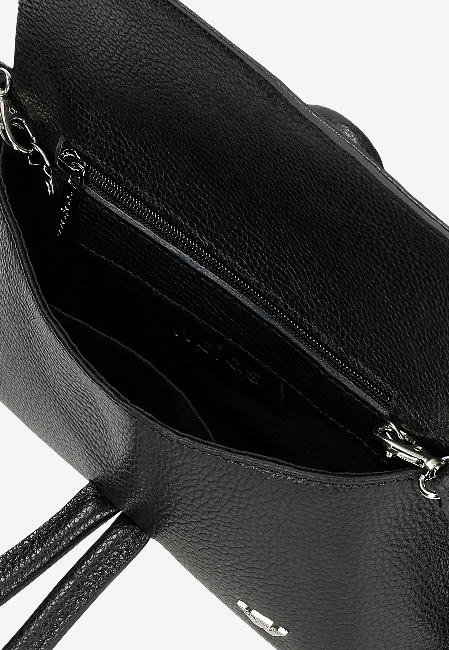 Czarna wizytowa torebka damska skórzana