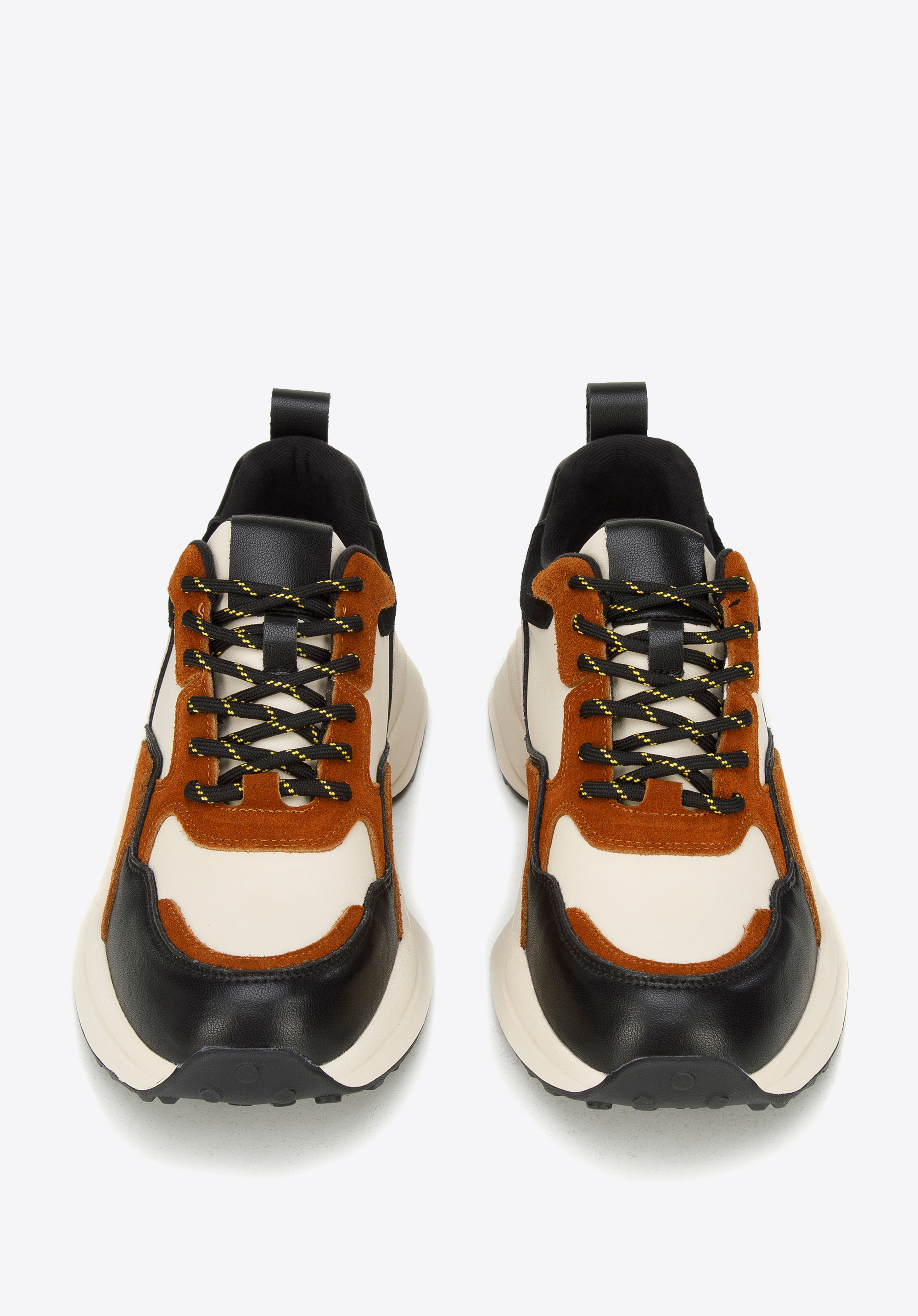 Damskie sneakersy z połyskującą wstawką