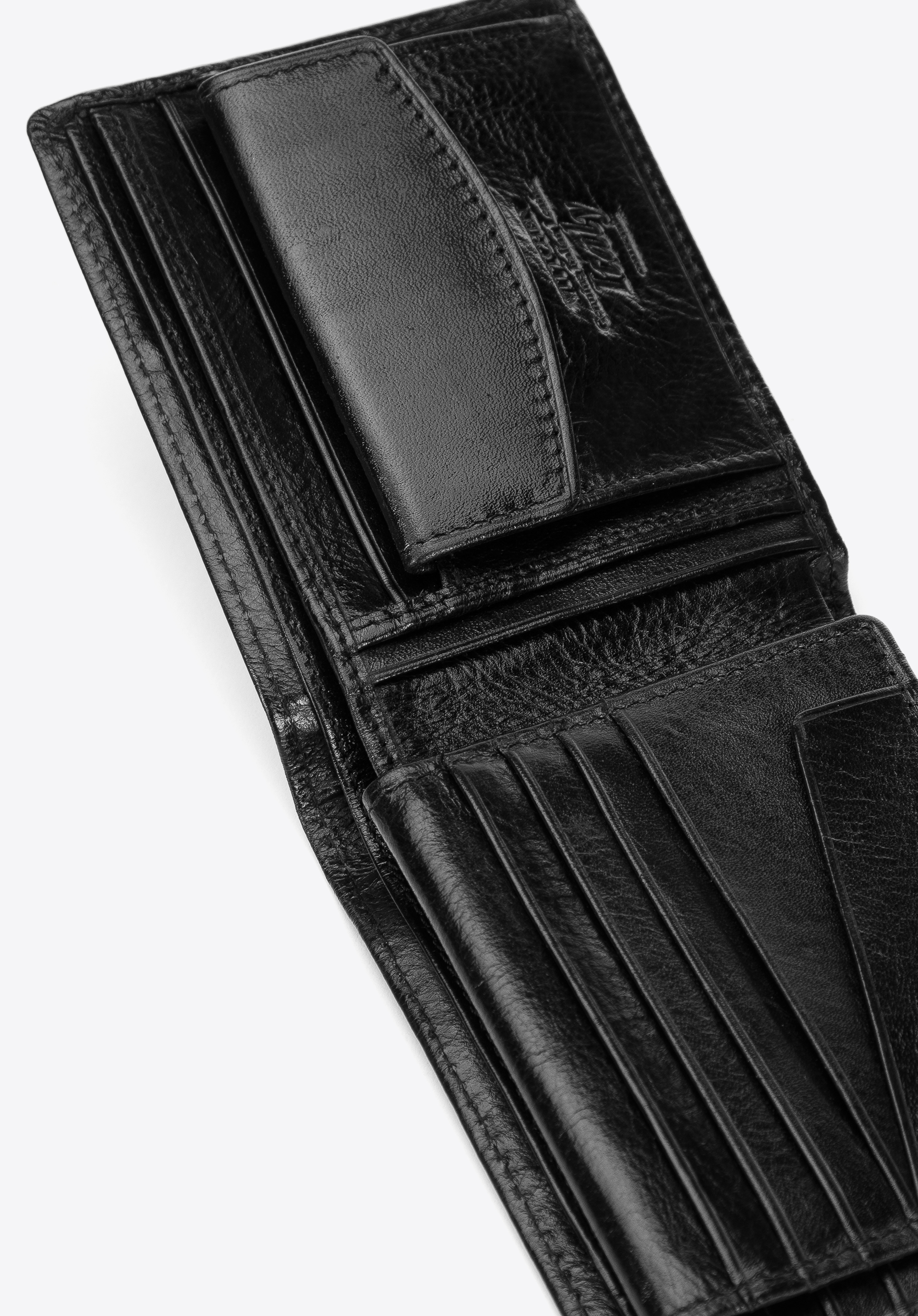 Męski portfel skórzany z wykładanym panelem