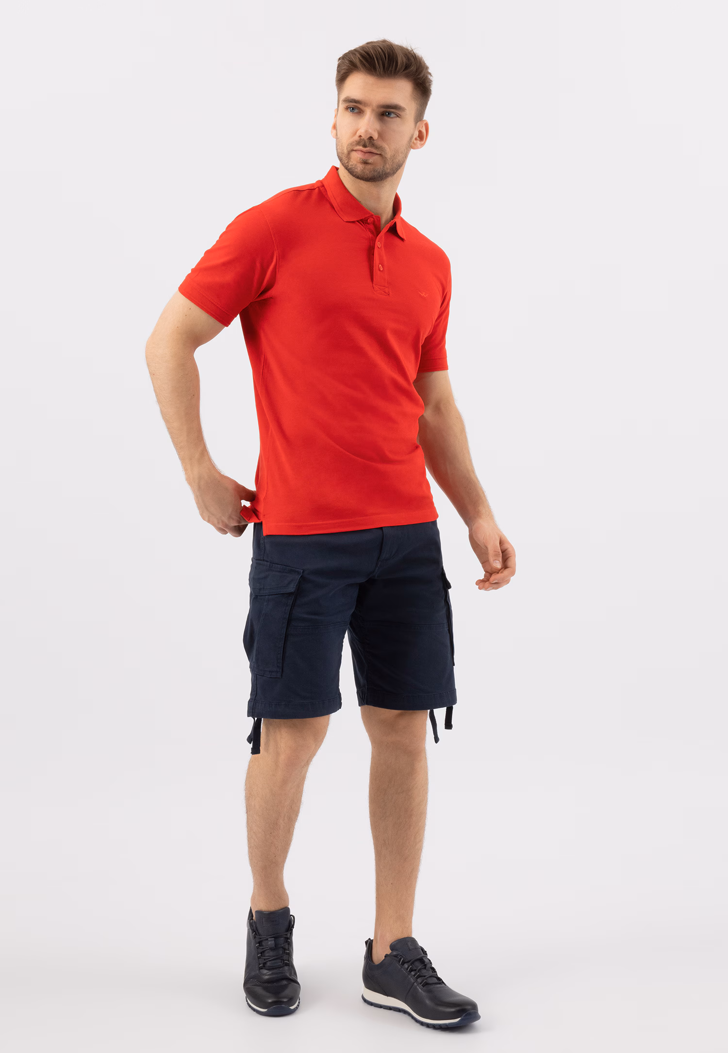 Czarne całoroczne sneakersy męskie ze skóry licowej