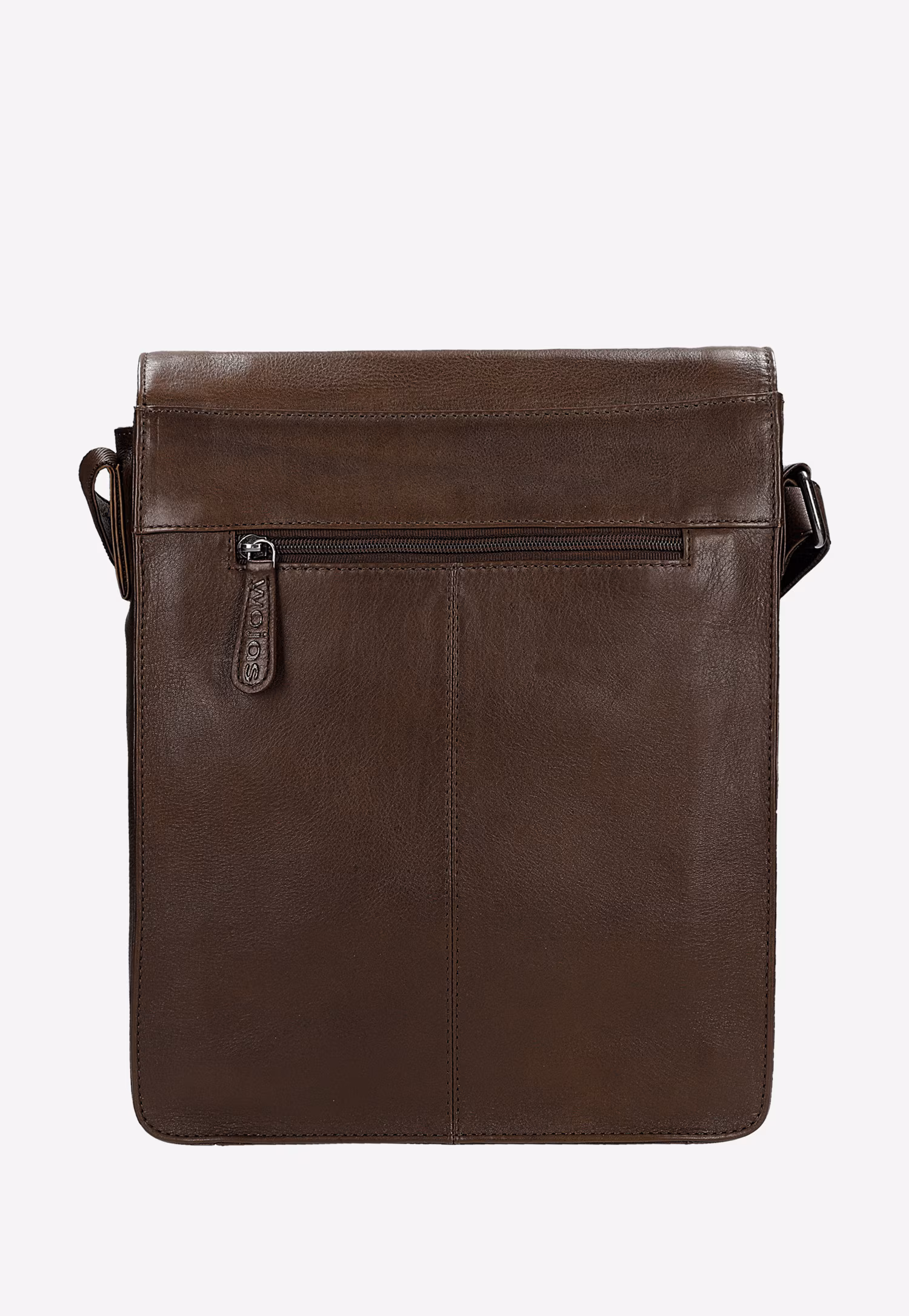 Brązowa skórzana torba na ramię