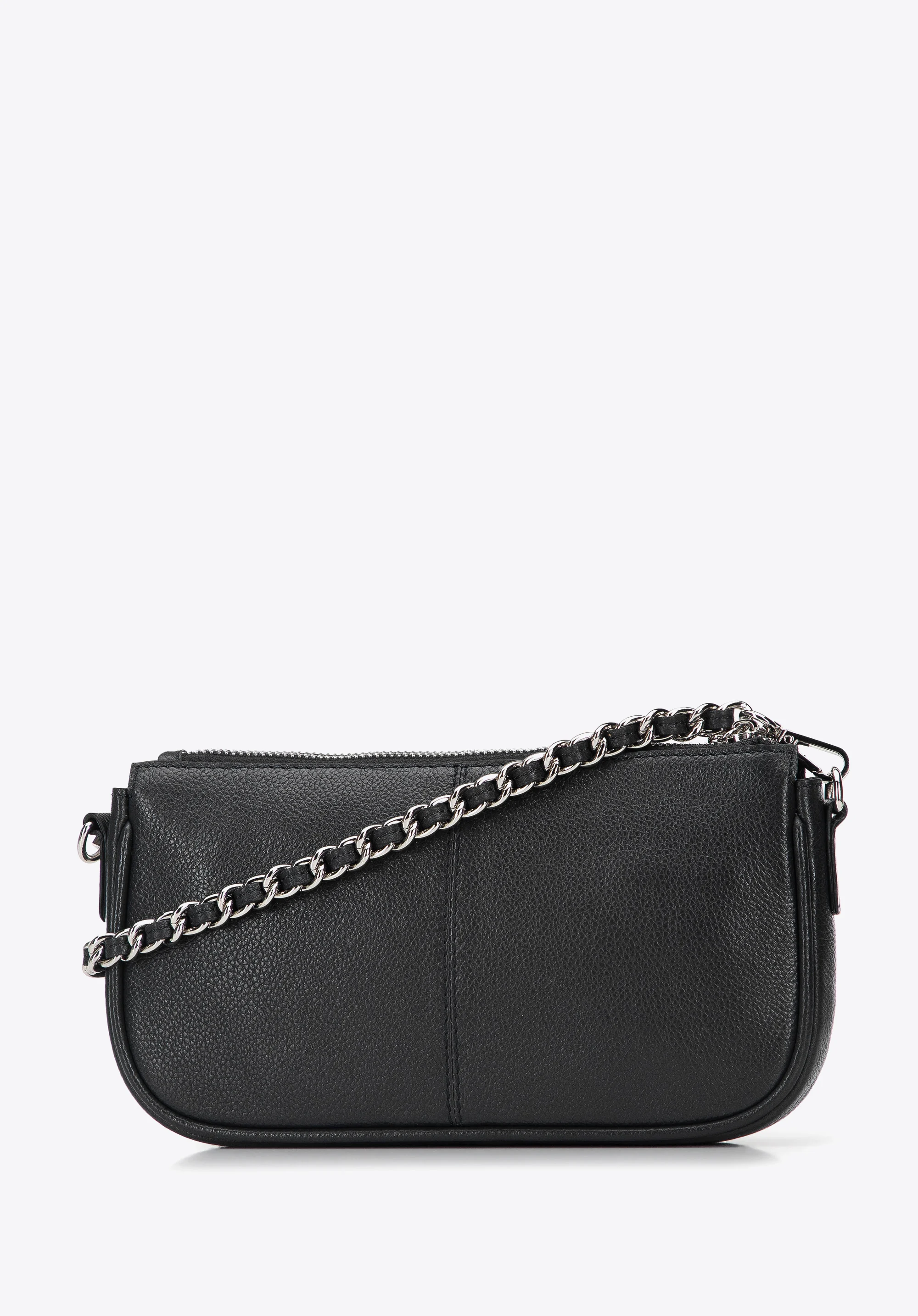 Damska torebka skórzana podwójna z etui na łańcuszku