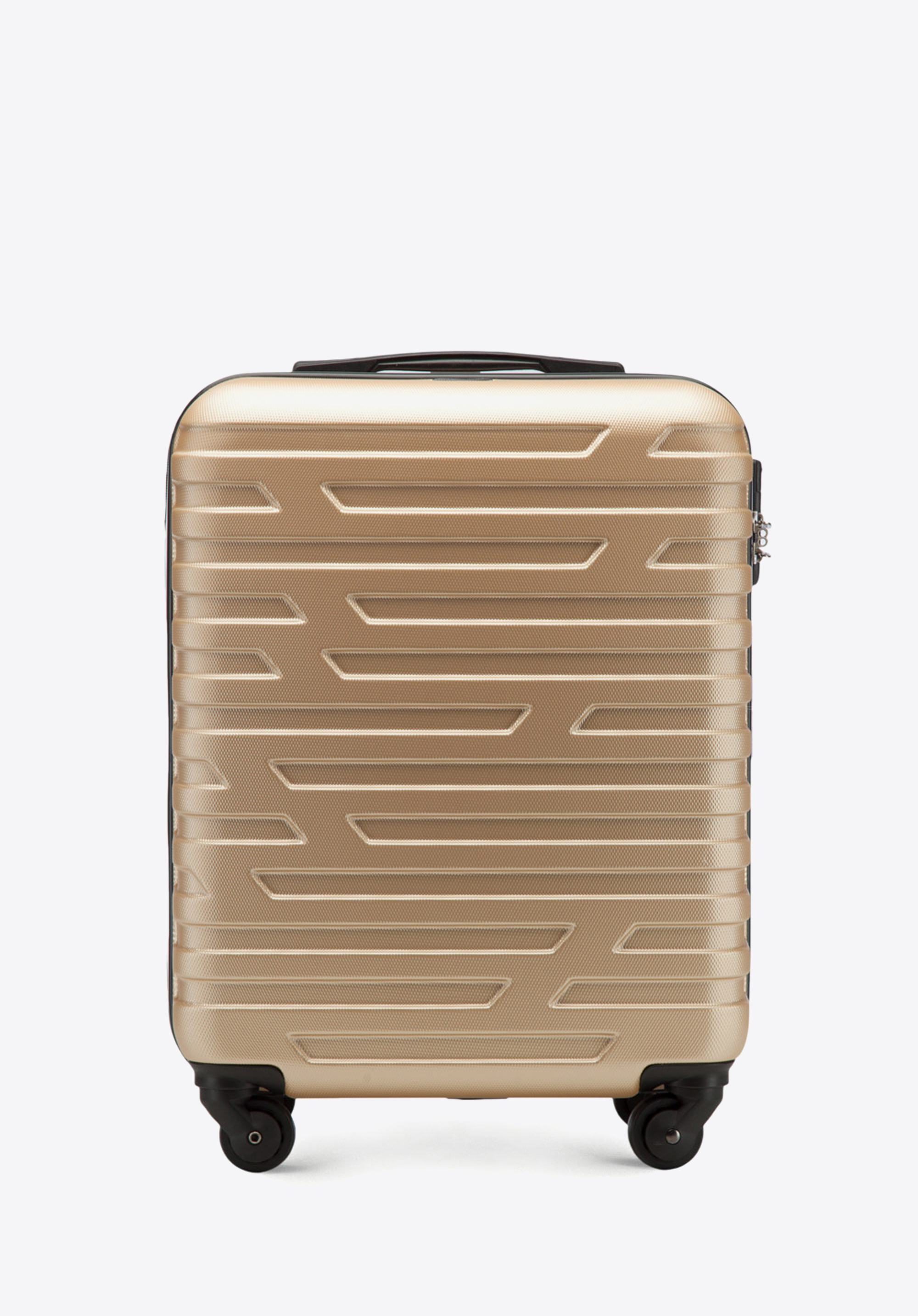 Walizka kabinowa z ABS-u w geometryczny deseń