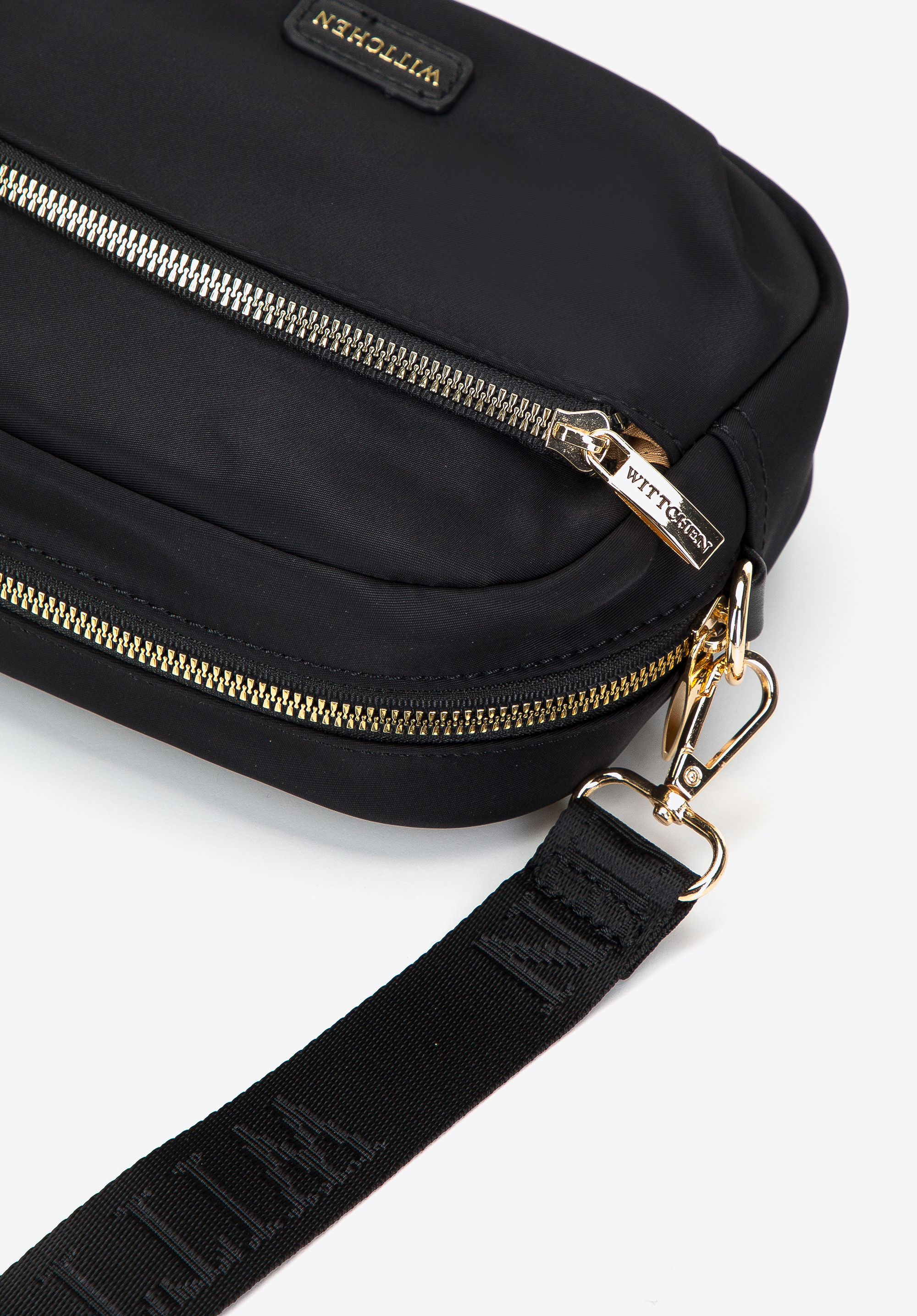 Damska listonoszka z nylonu z kieszenią z przodu