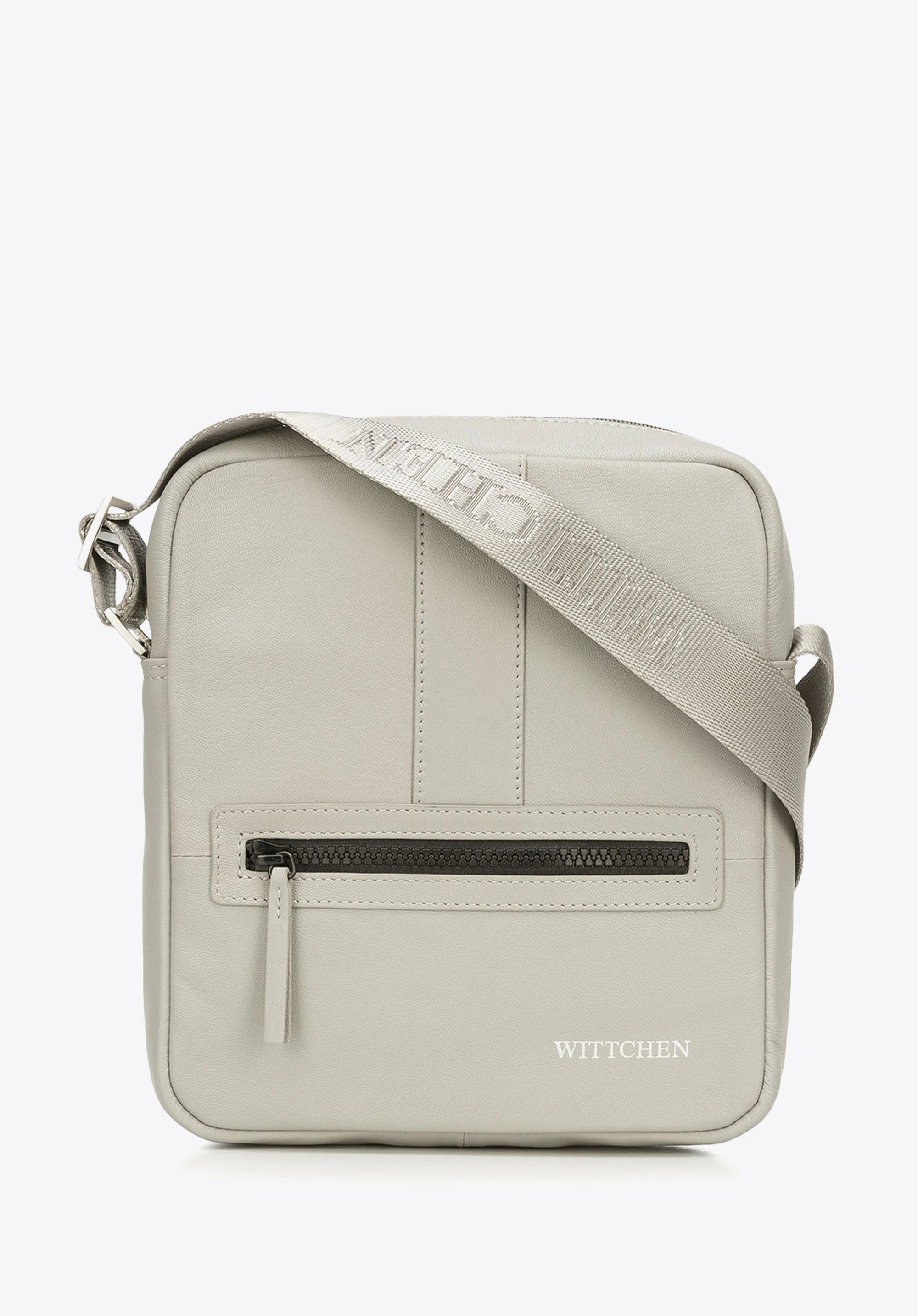 Męska listonoszka skórzana stębnowana mała