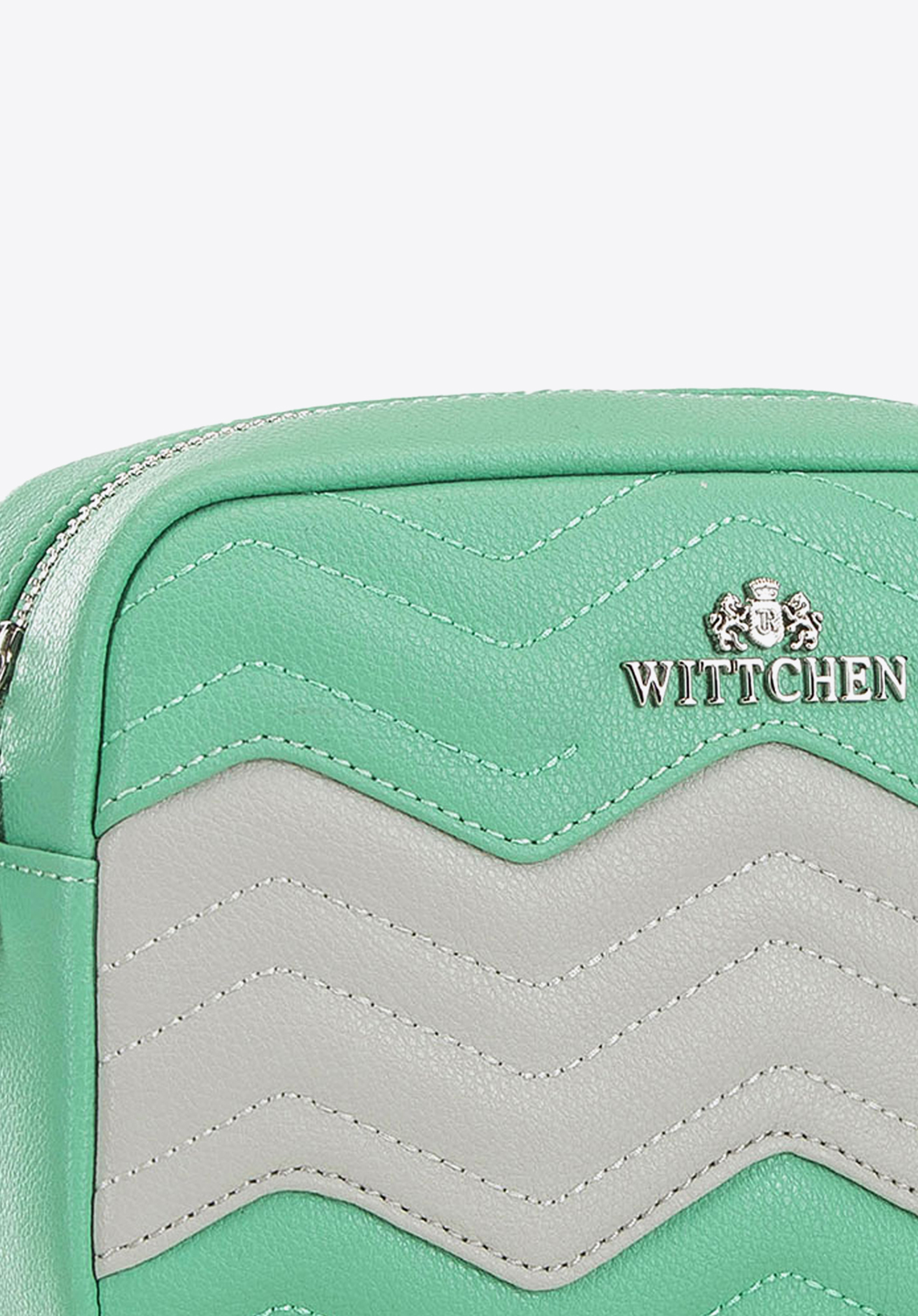 Damska listonoszka skórzana w zygzaki