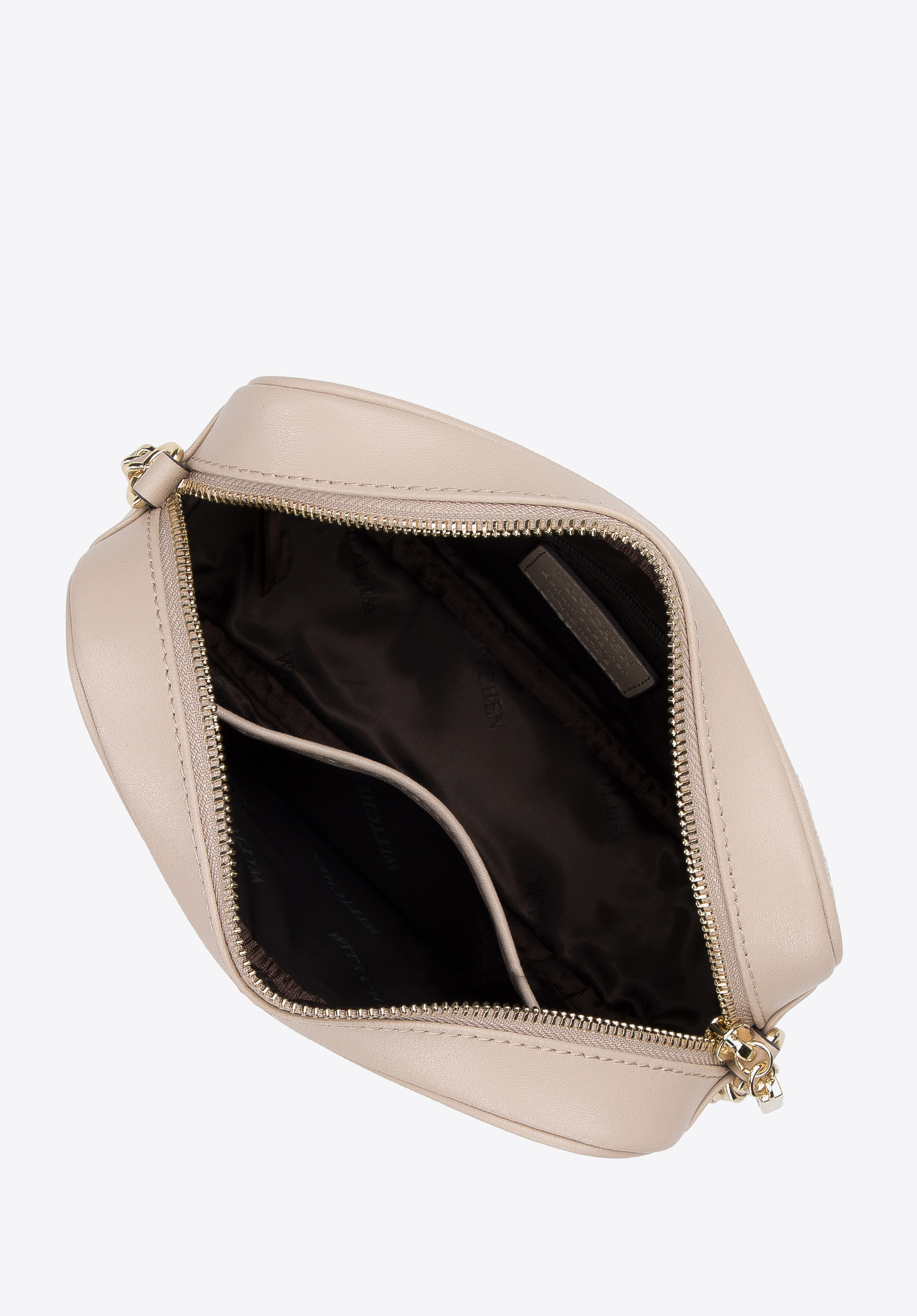 Damska listonoszka skórzana pikowana na łańcuszku