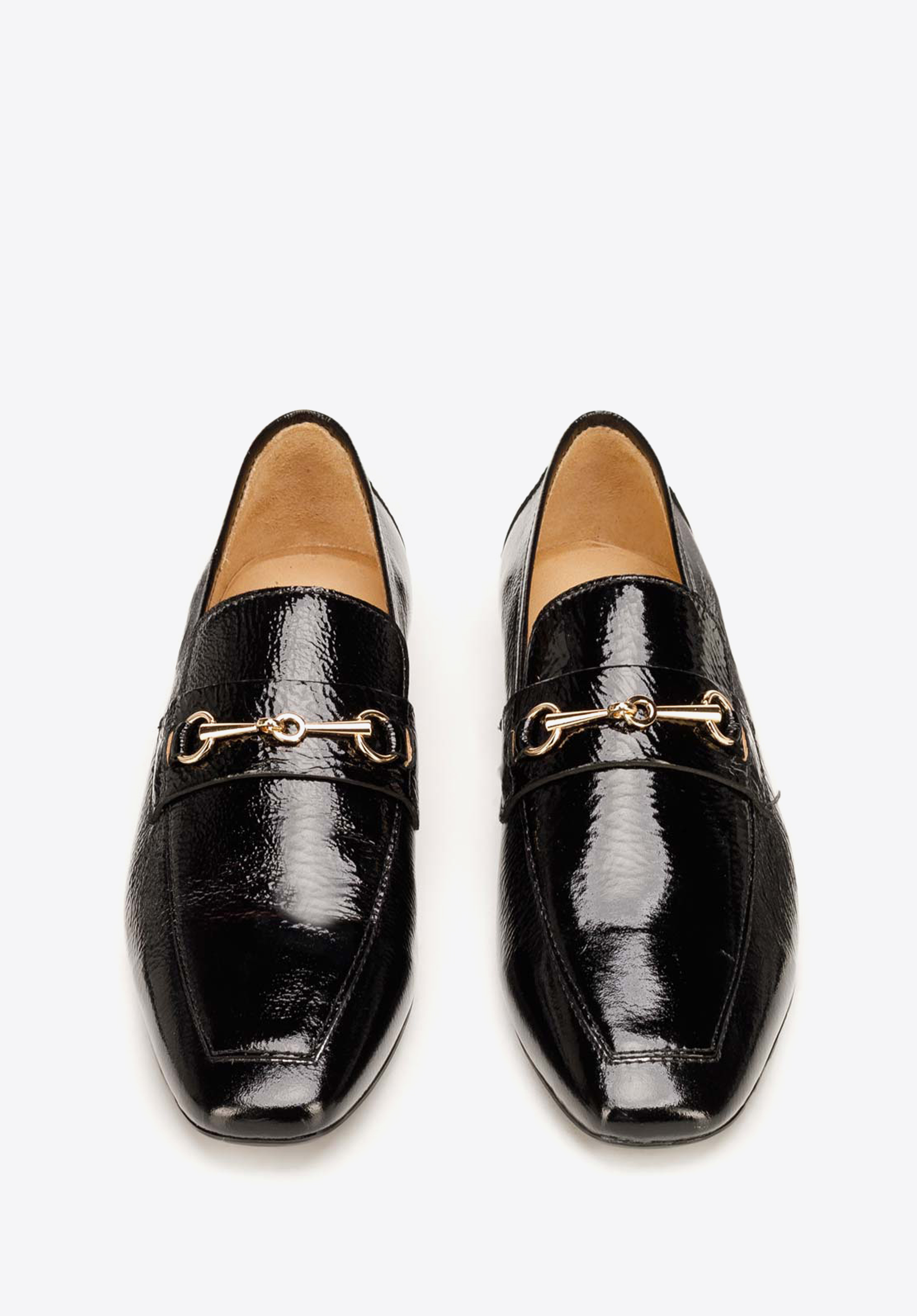 Damskie mokasyny skórzane z wędzidłem