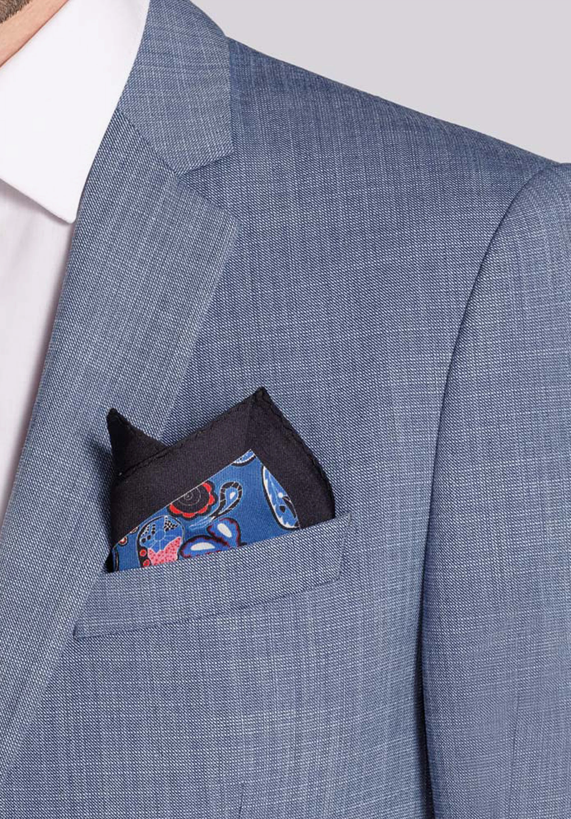 Poszetka z jedwabiu wzorzysta duża