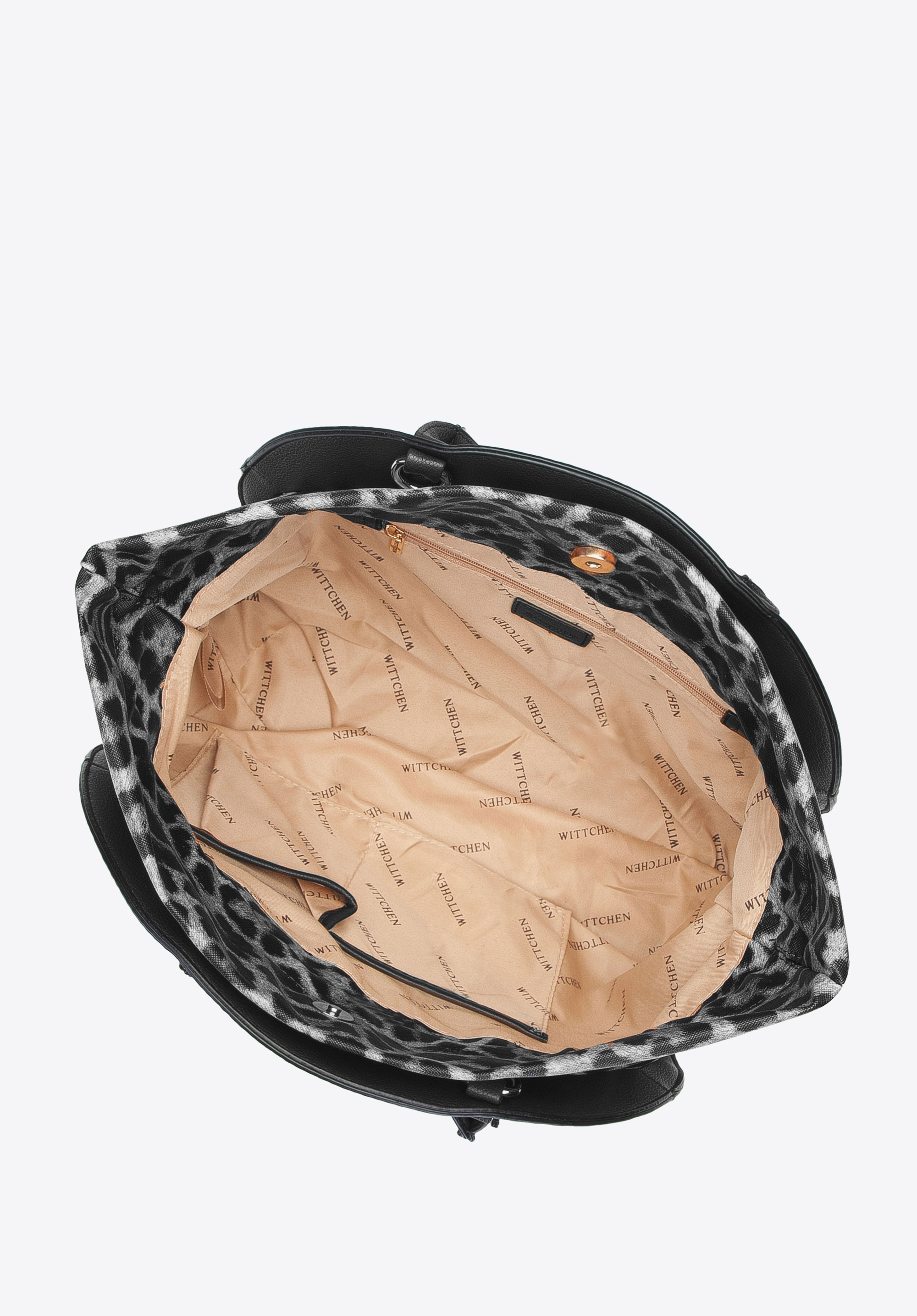 Kuferek ze skóry ekologicznej w cętki