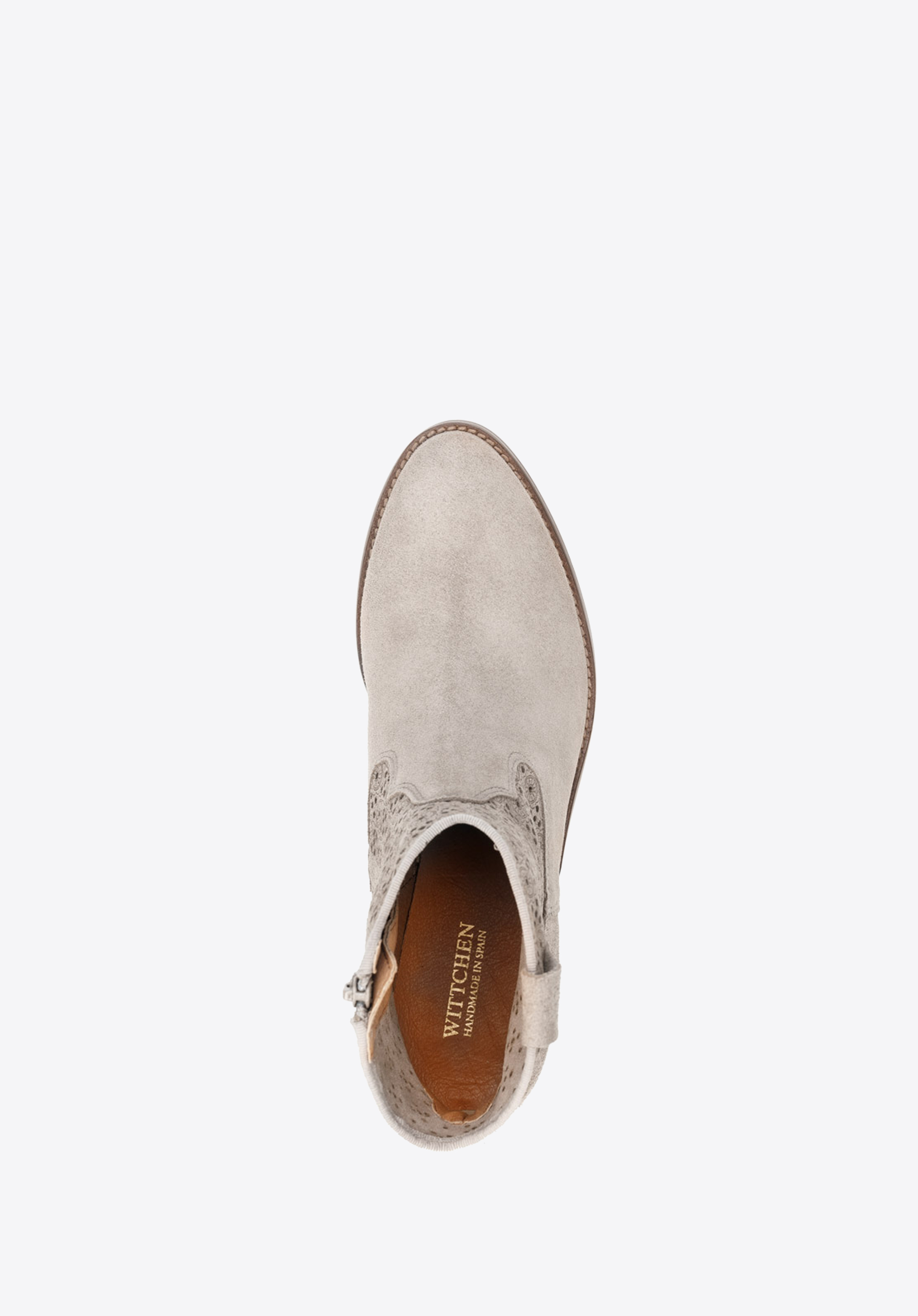 Kowbojki z ażurowego zamszu niskie