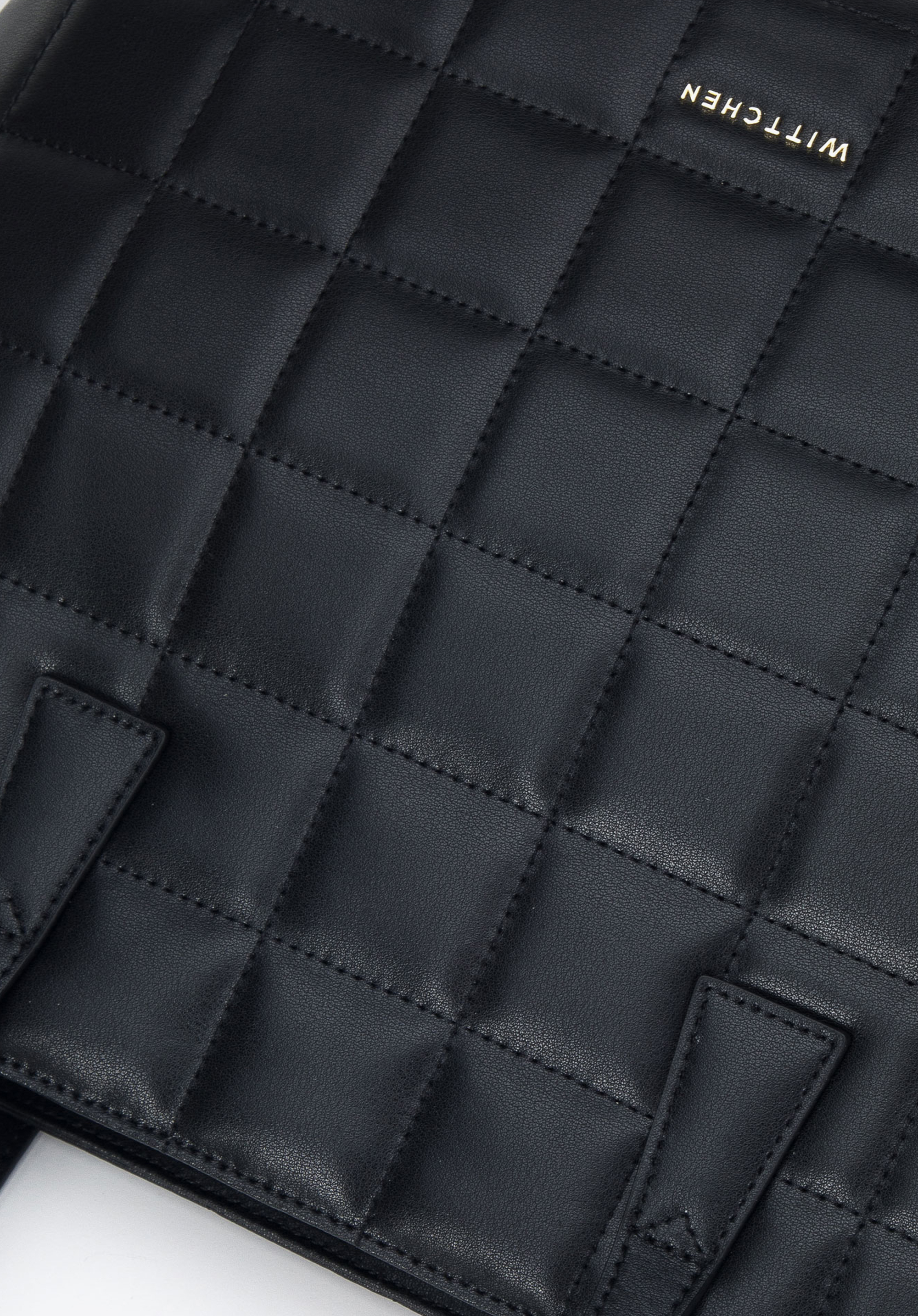 Torebka shopperka skórzana pikowana