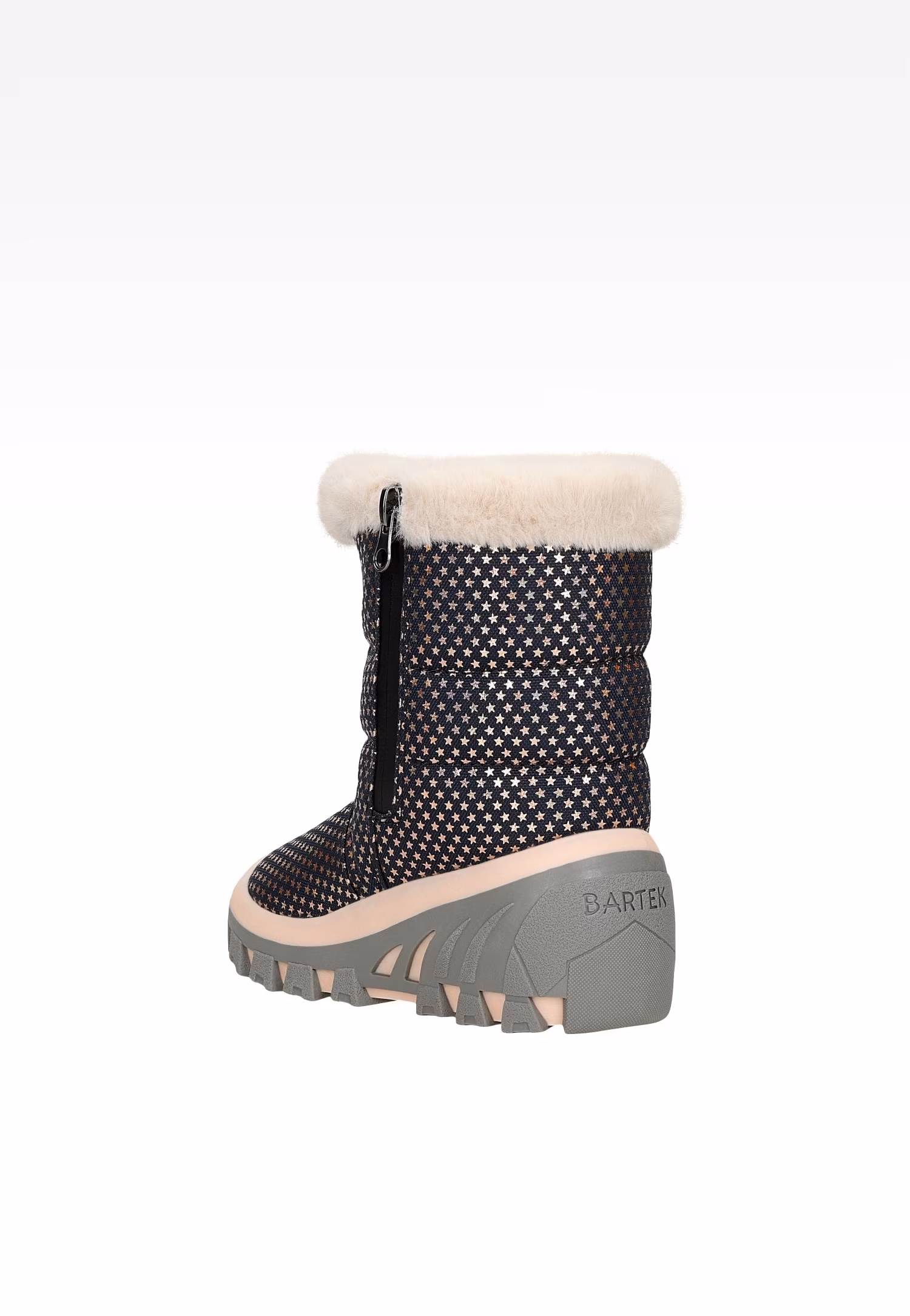 Śniegowce BARTEK 85001-14, dla dziewcząt, beżowo-czarne
