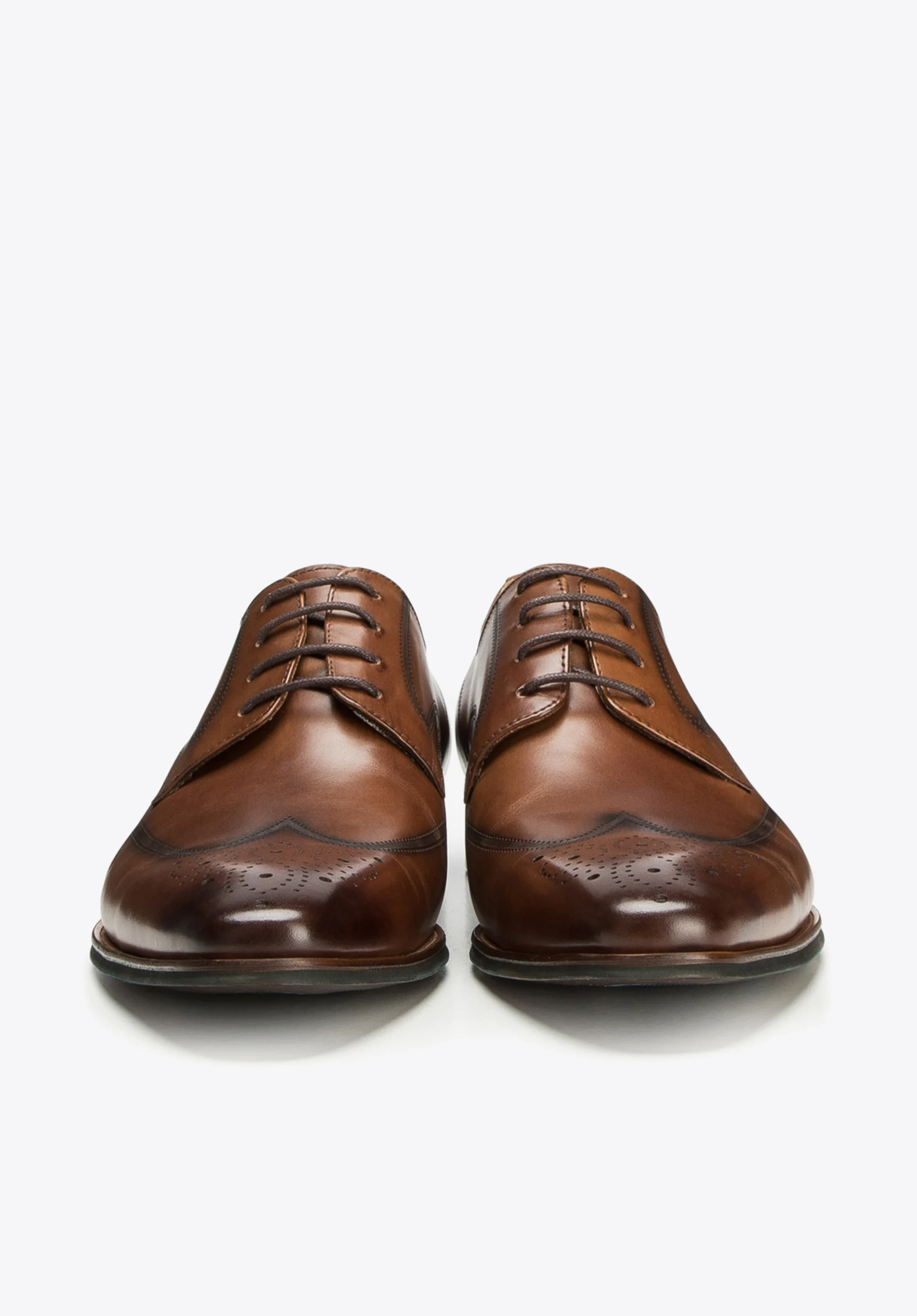 Męskie półbrogsy skórzane