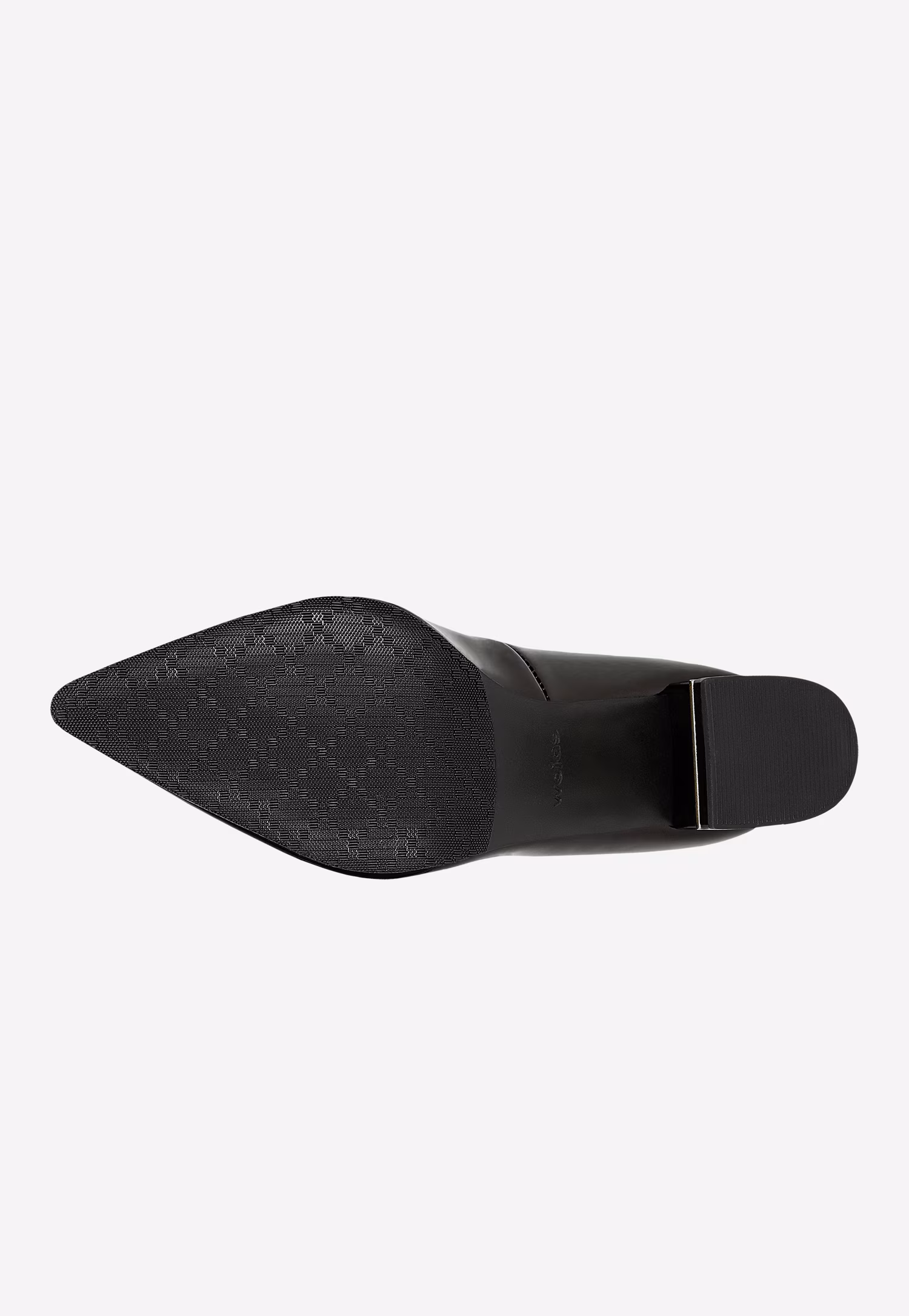 Bordowe czółenka damskie na ozdobionym obcasie