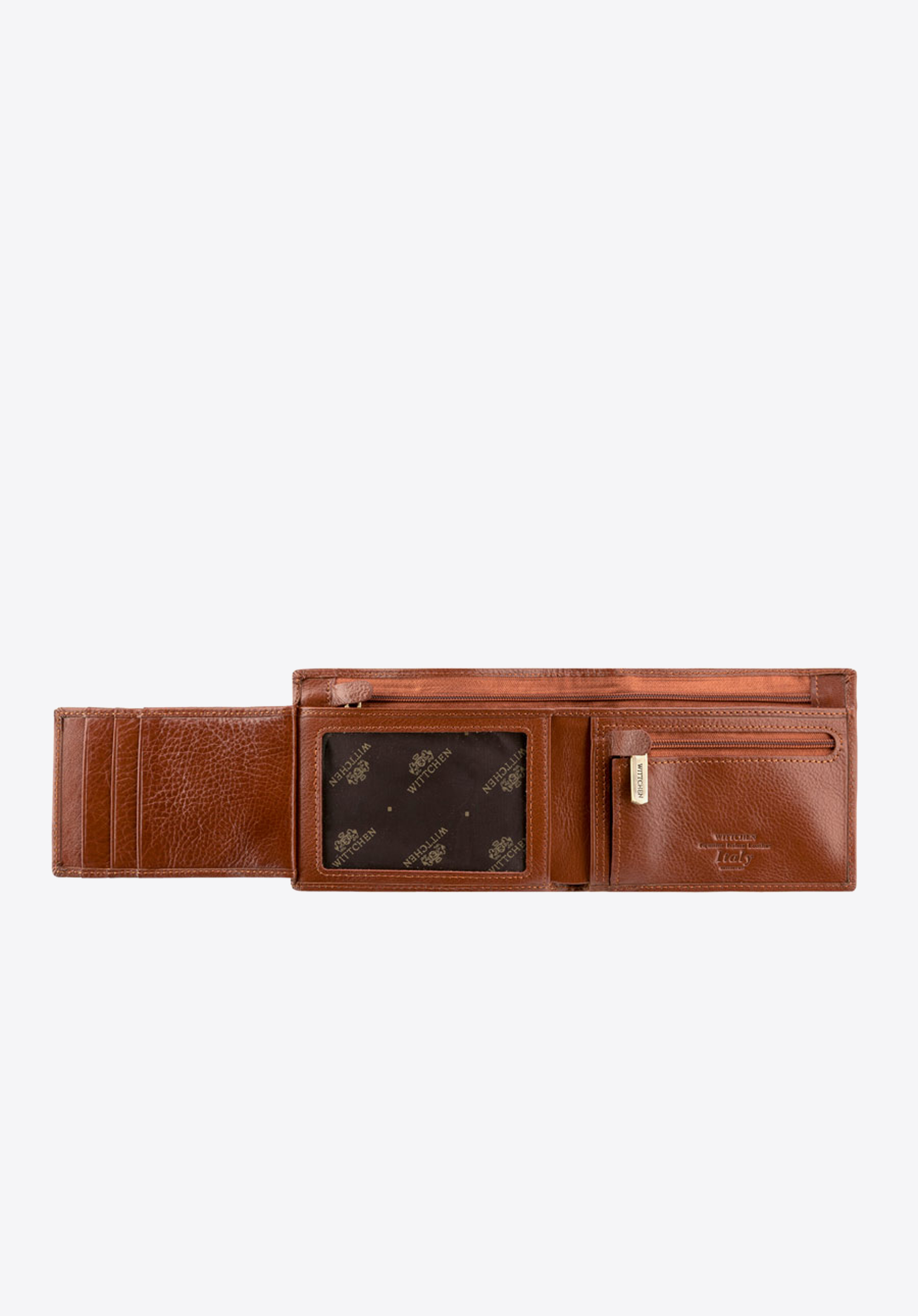 Męski portfel ze skóry z rozkładanym panelem