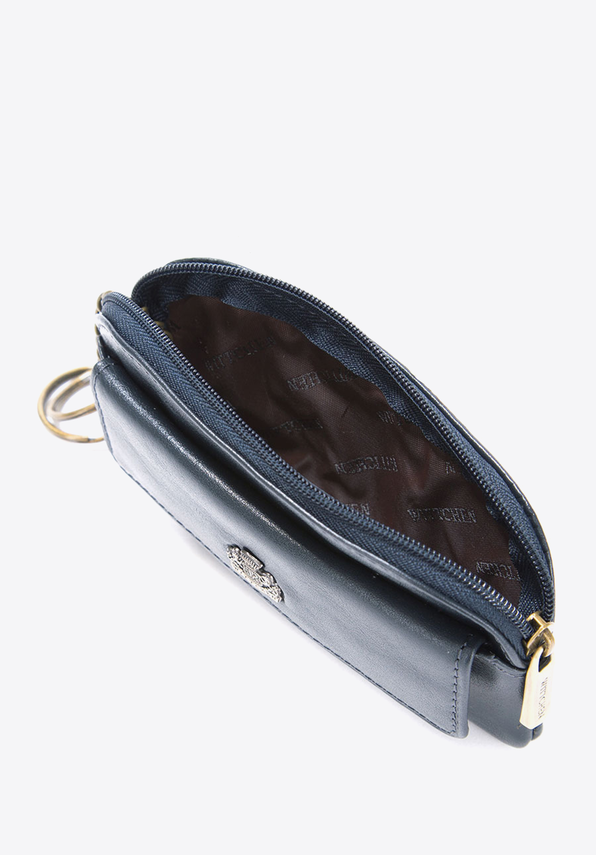 Etui na klucze skórzane z kieszenią