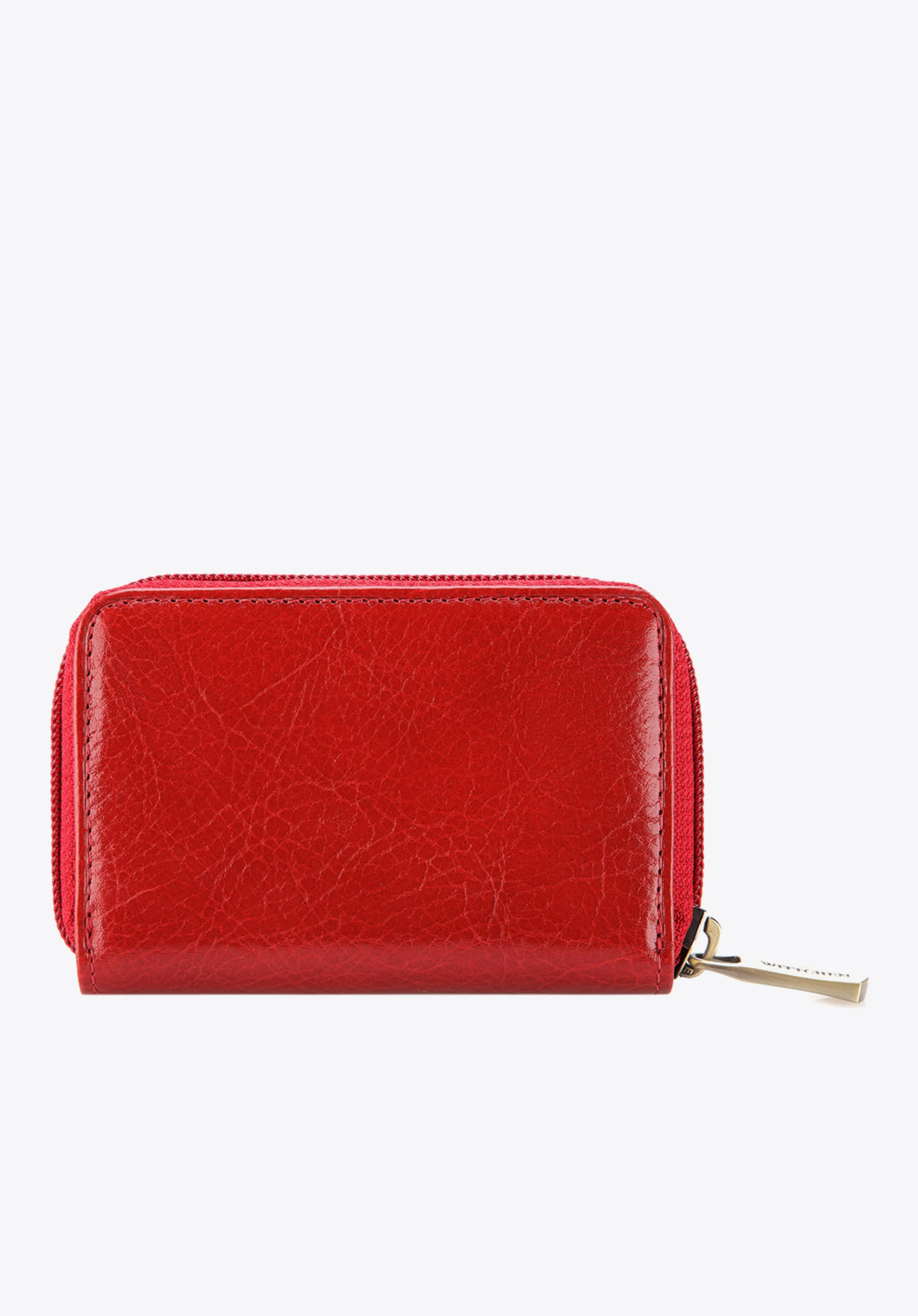 Etui na karty kredytowe skórzane na suwak