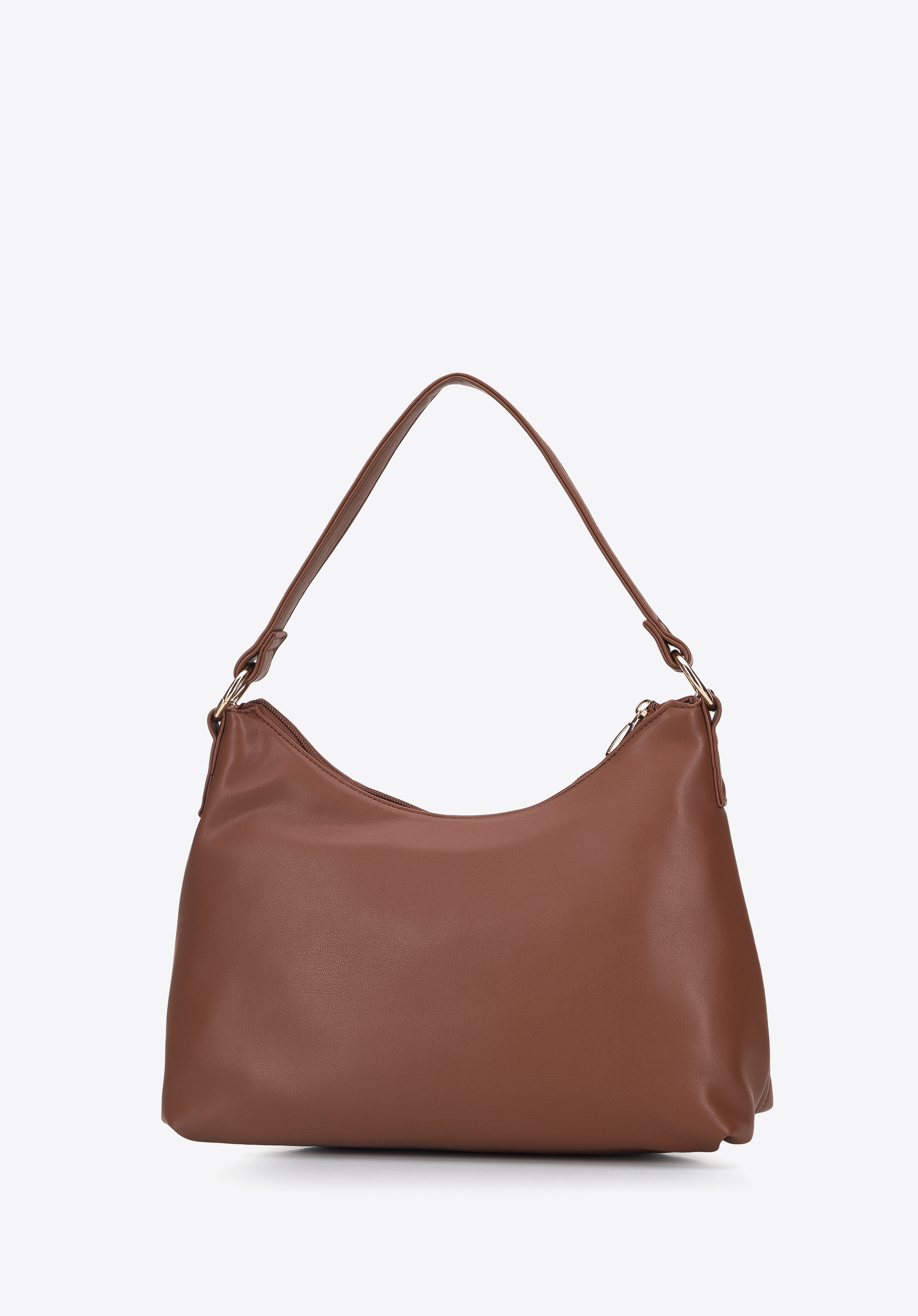 Damska torebka z ekoskóry z pikowaniem w prostokąty i kwadraty