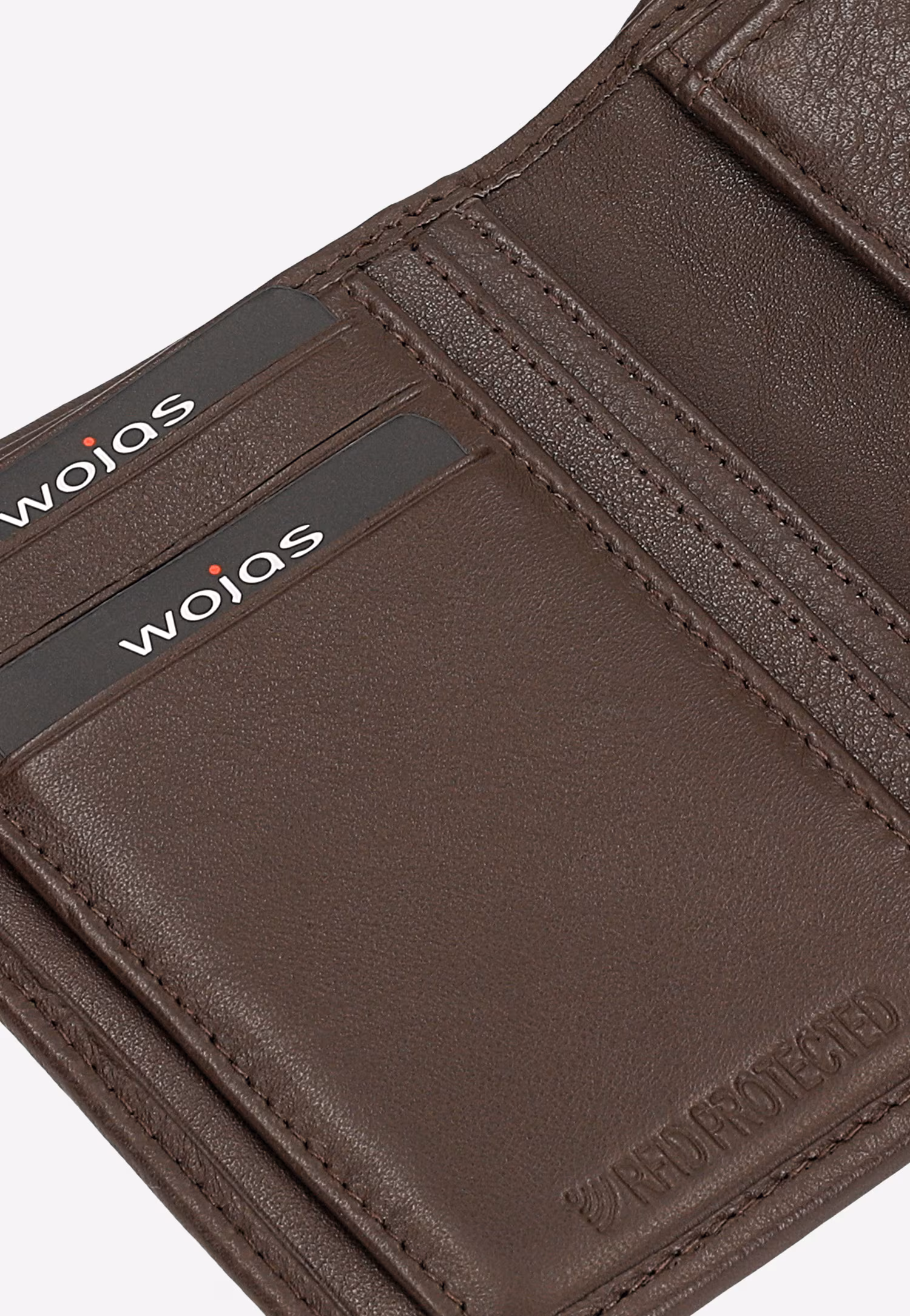 Duży skórzany portfel męski w kolorze czekoladowego brązu