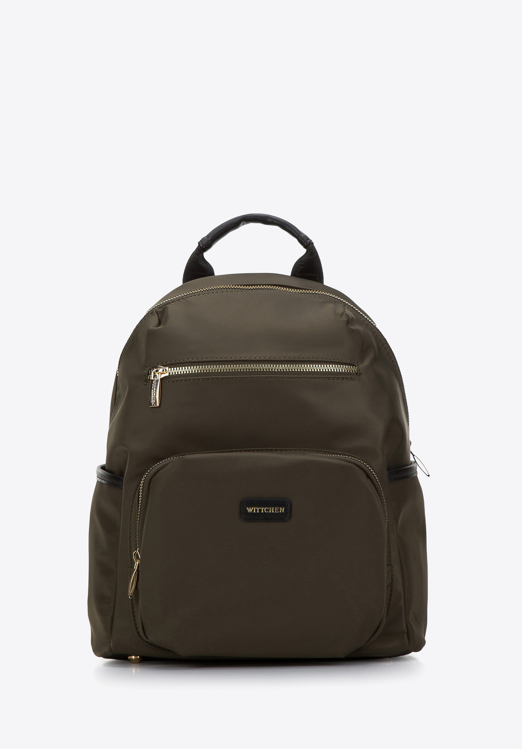 Damski plecak nylonowy z kieszeniami z przodu