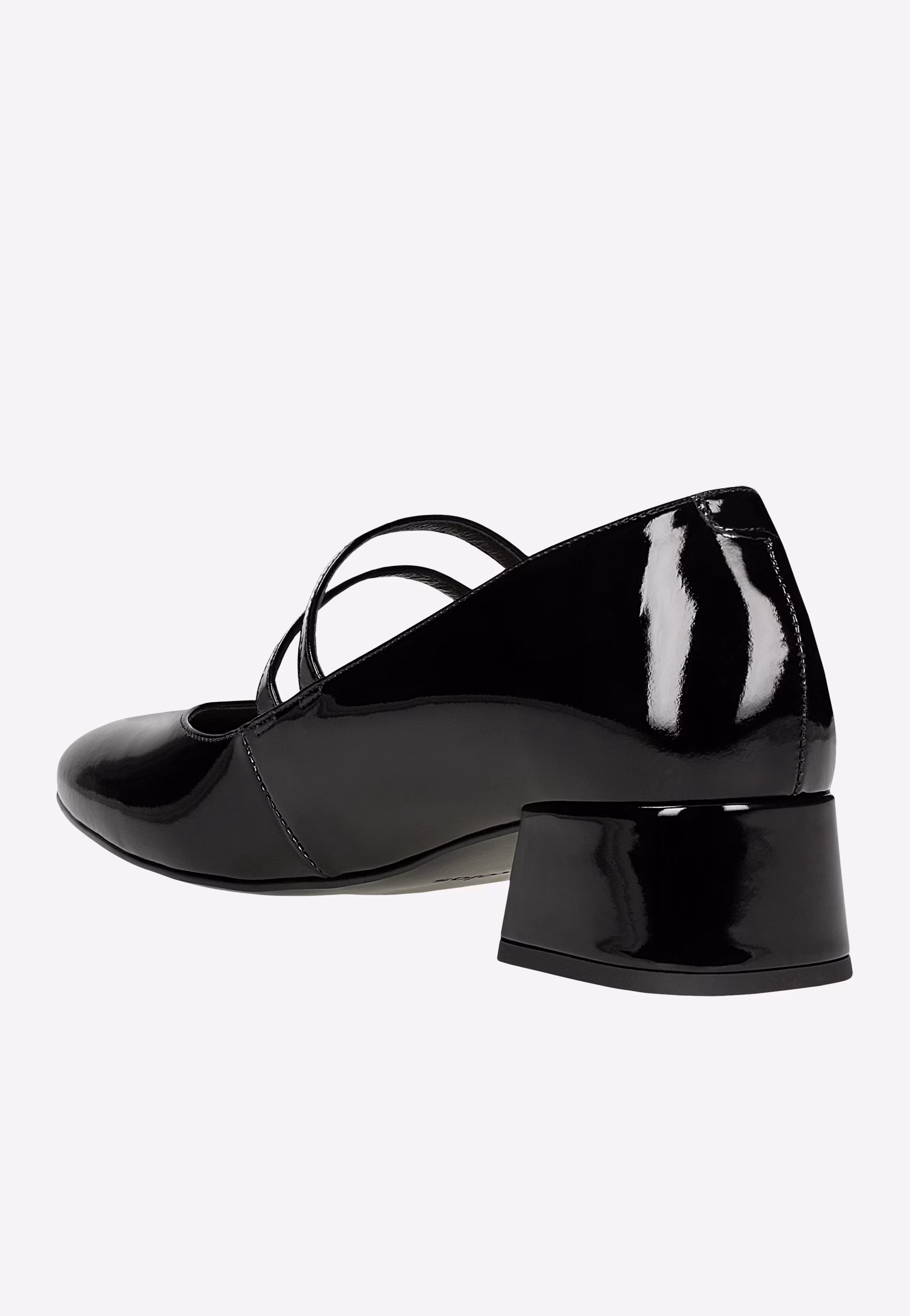 Lakierowane damskie Mary Jane na obcasie