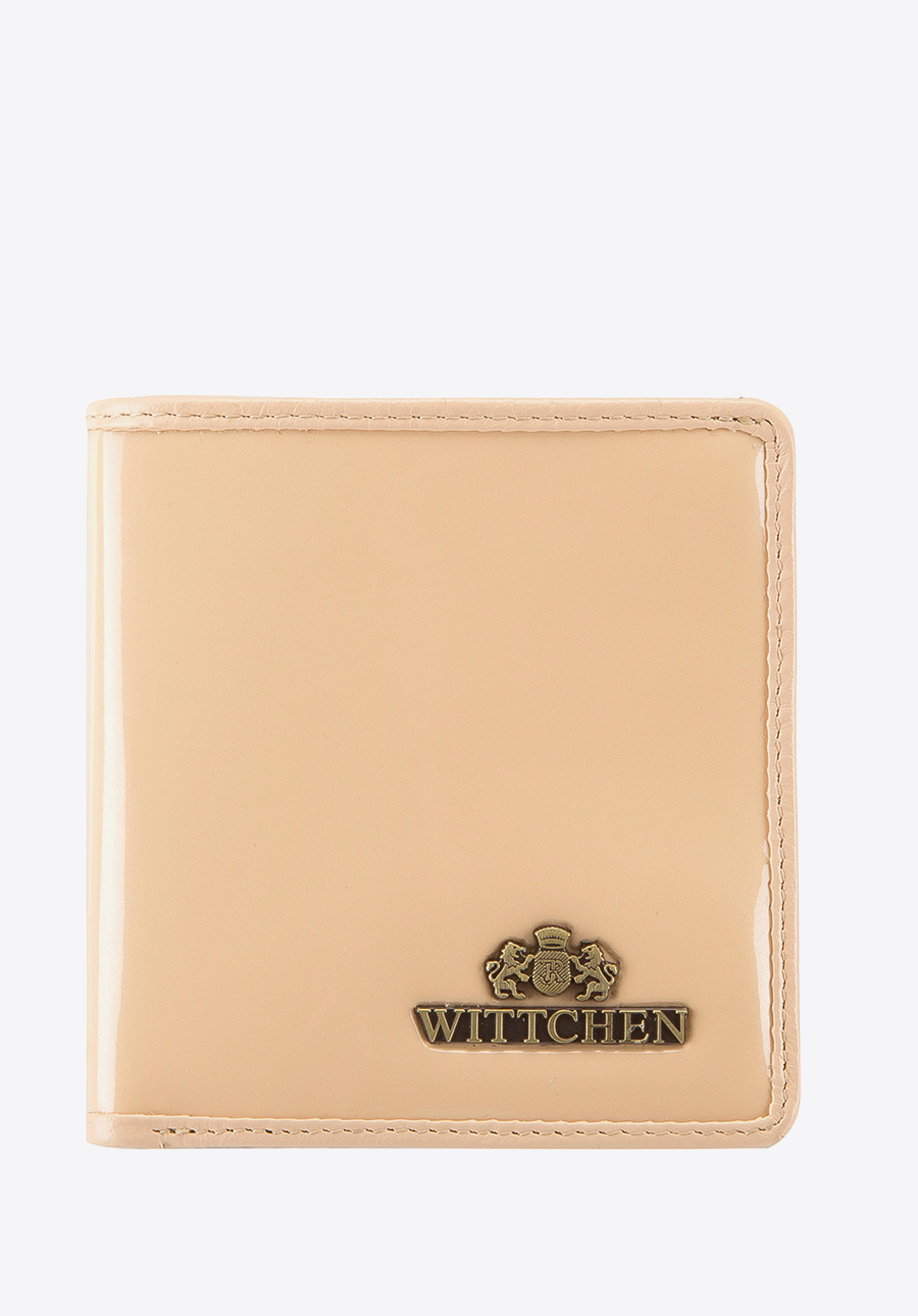 Damski portfel ze skóry lakierowany mały