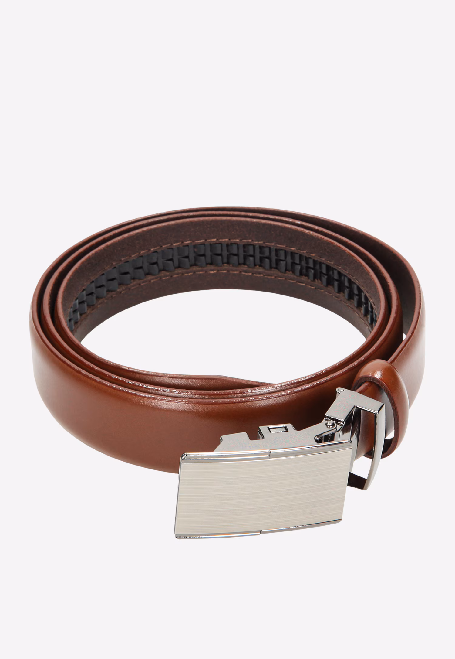 Brązowy pasek z pełną klamrą