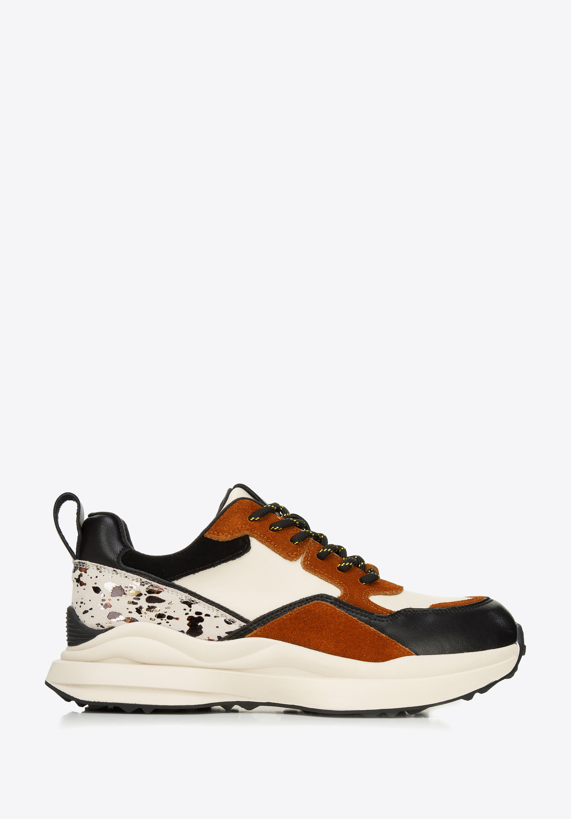 Damskie sneakersy z połyskującą wstawką