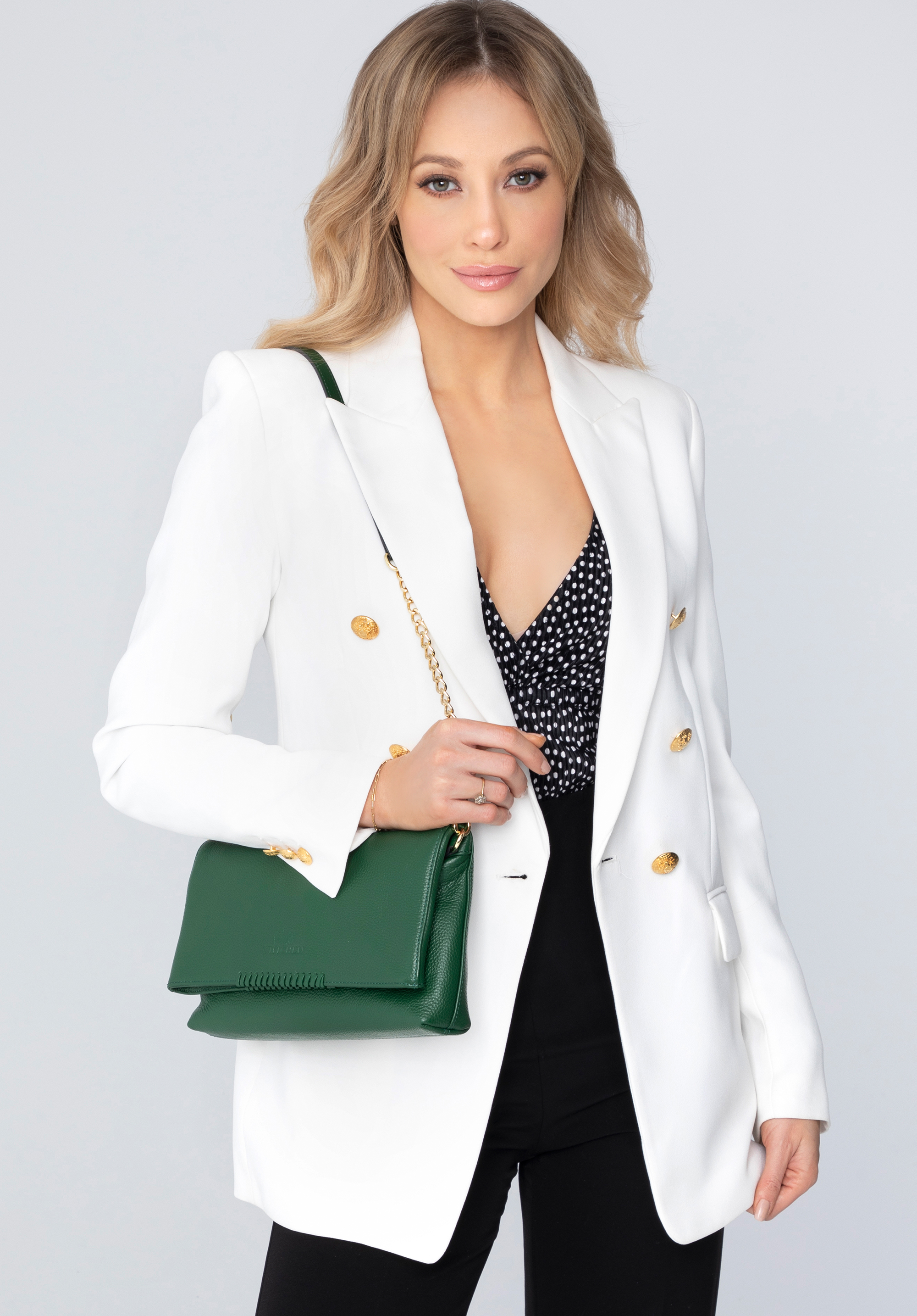 Damska listonoszka skórzana z rzemykiem