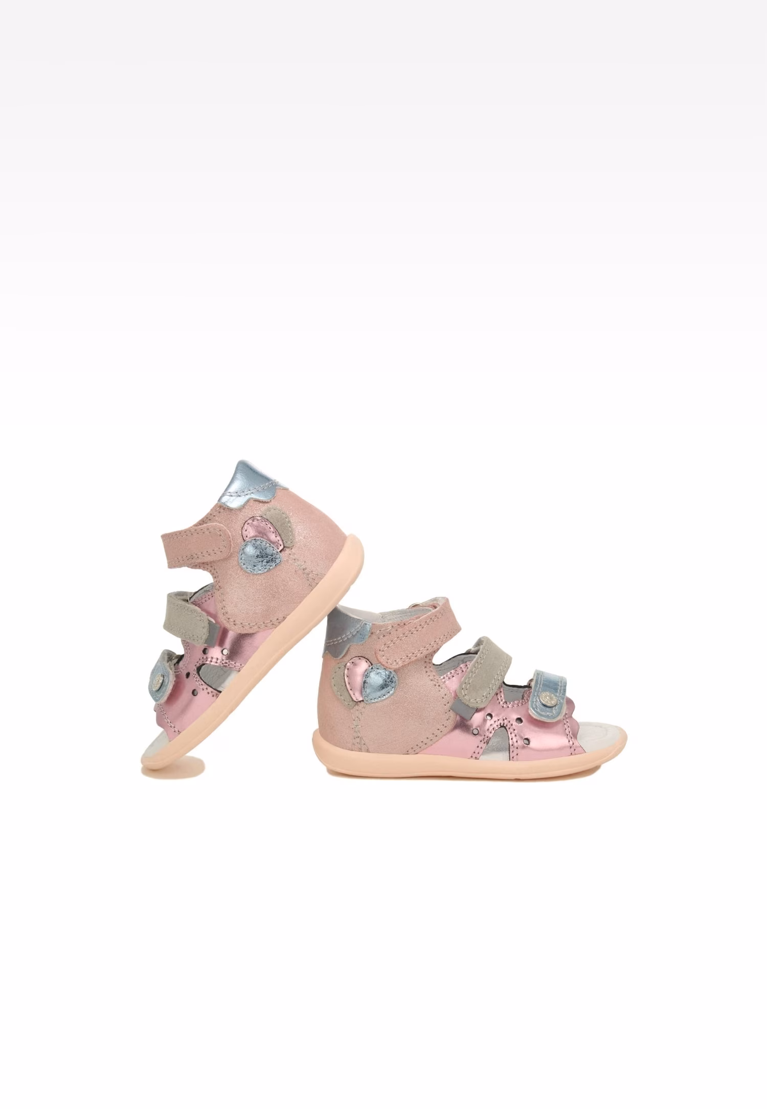 Sandały BARTEK 71158-0011, dla dziewcząt, szaro-różowy