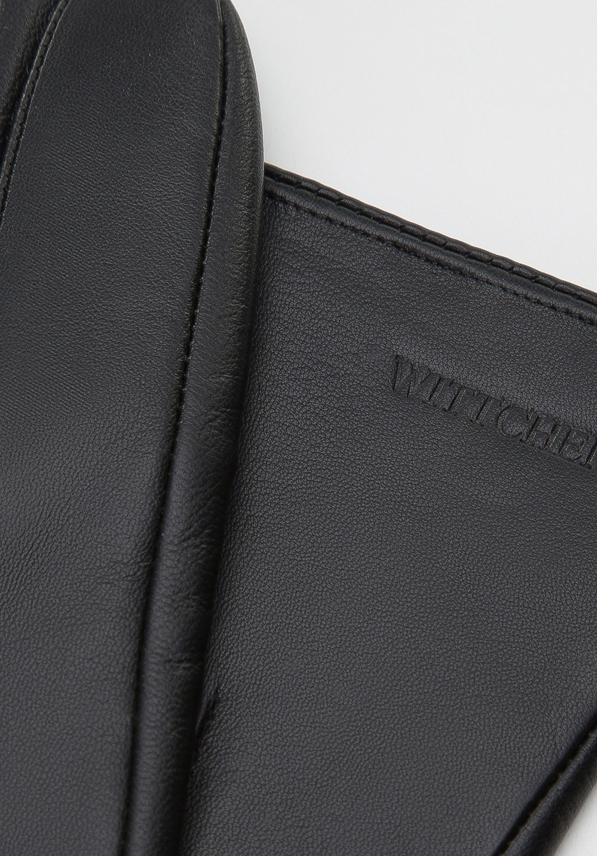 Męskie rękawiczki skórzane z przeszyciami