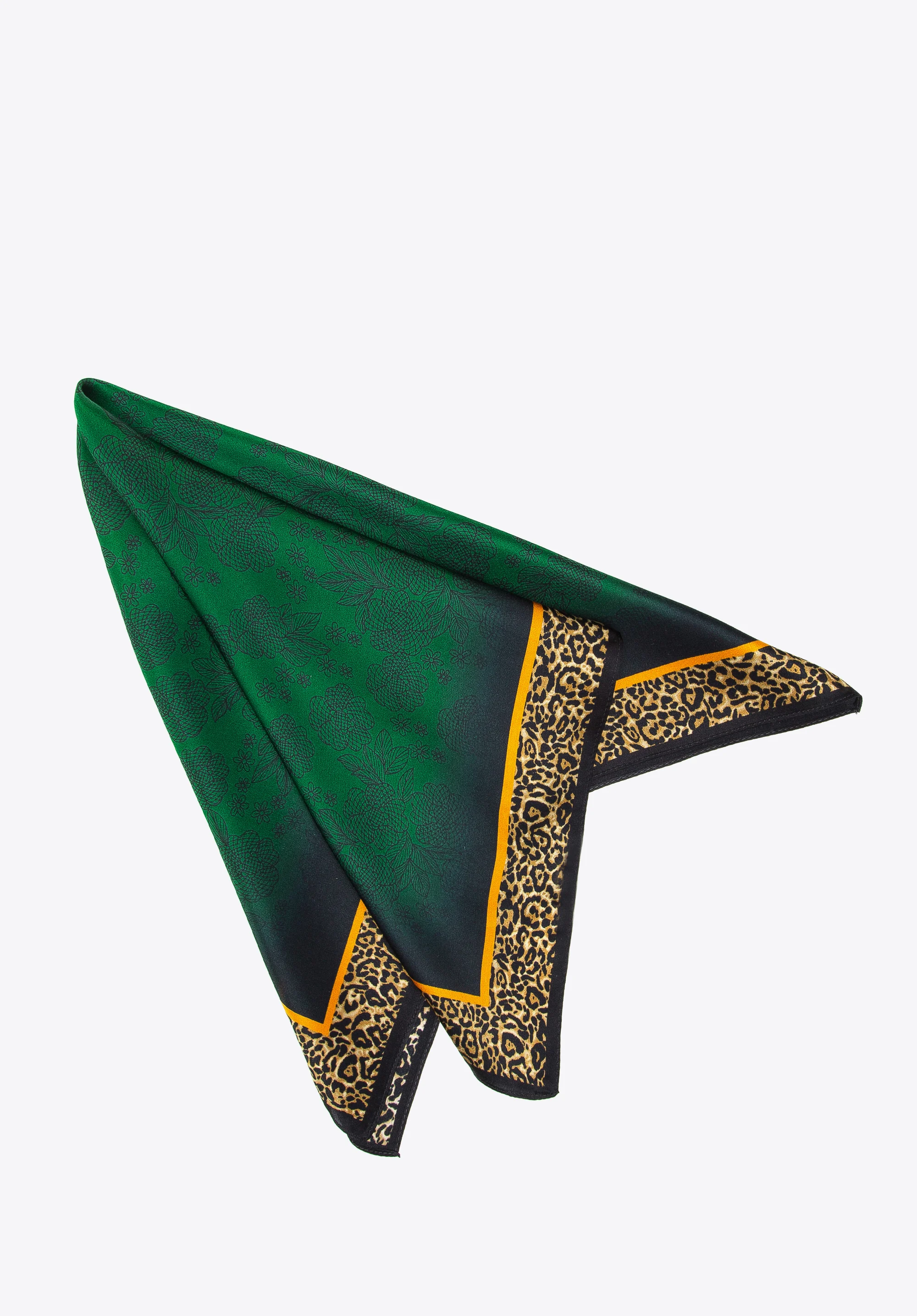 Damska apaszka jedwabna we wzory