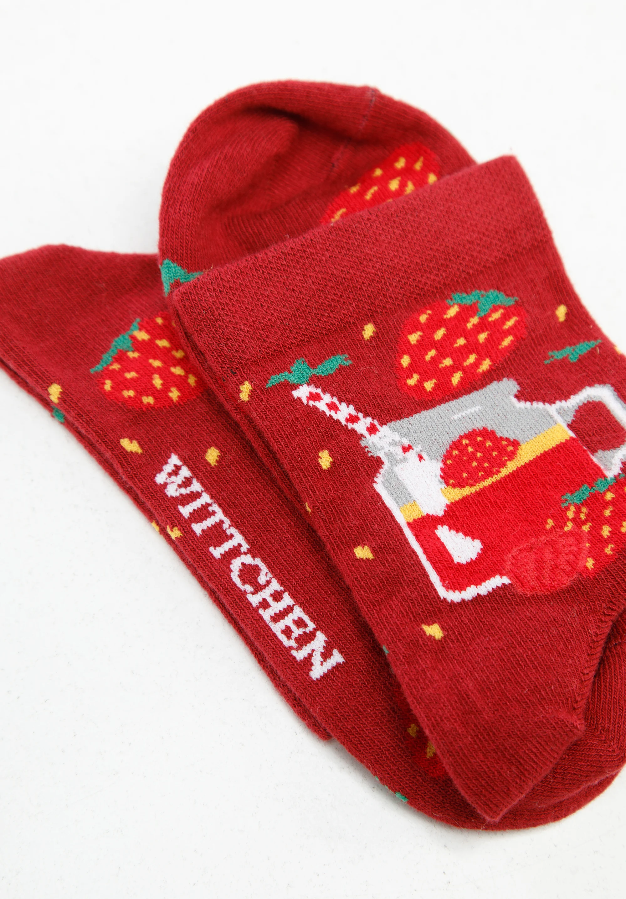 Damskie skarpetki w truskawki