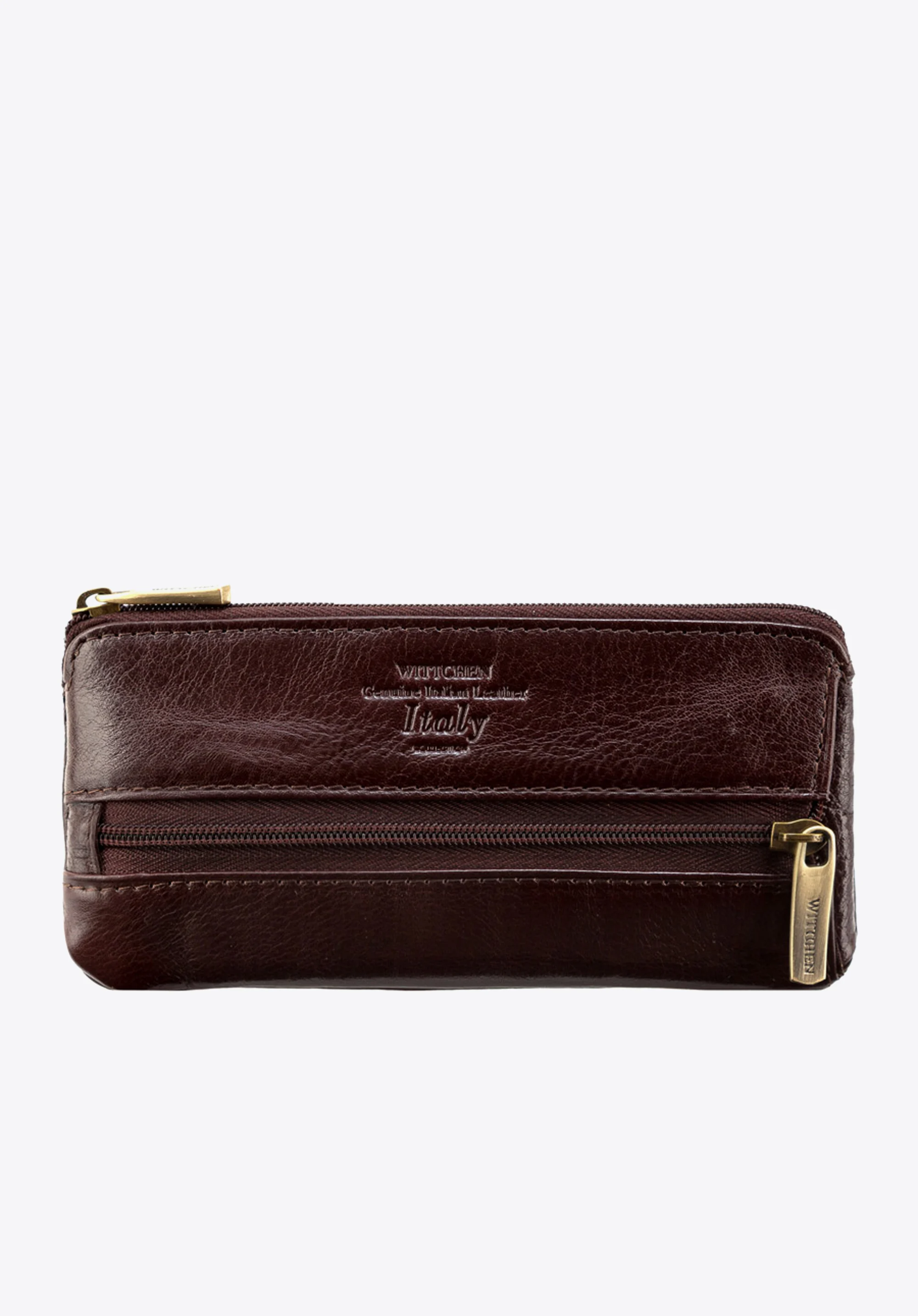 Etui na klucze skórzane z półotwartą kieszenią