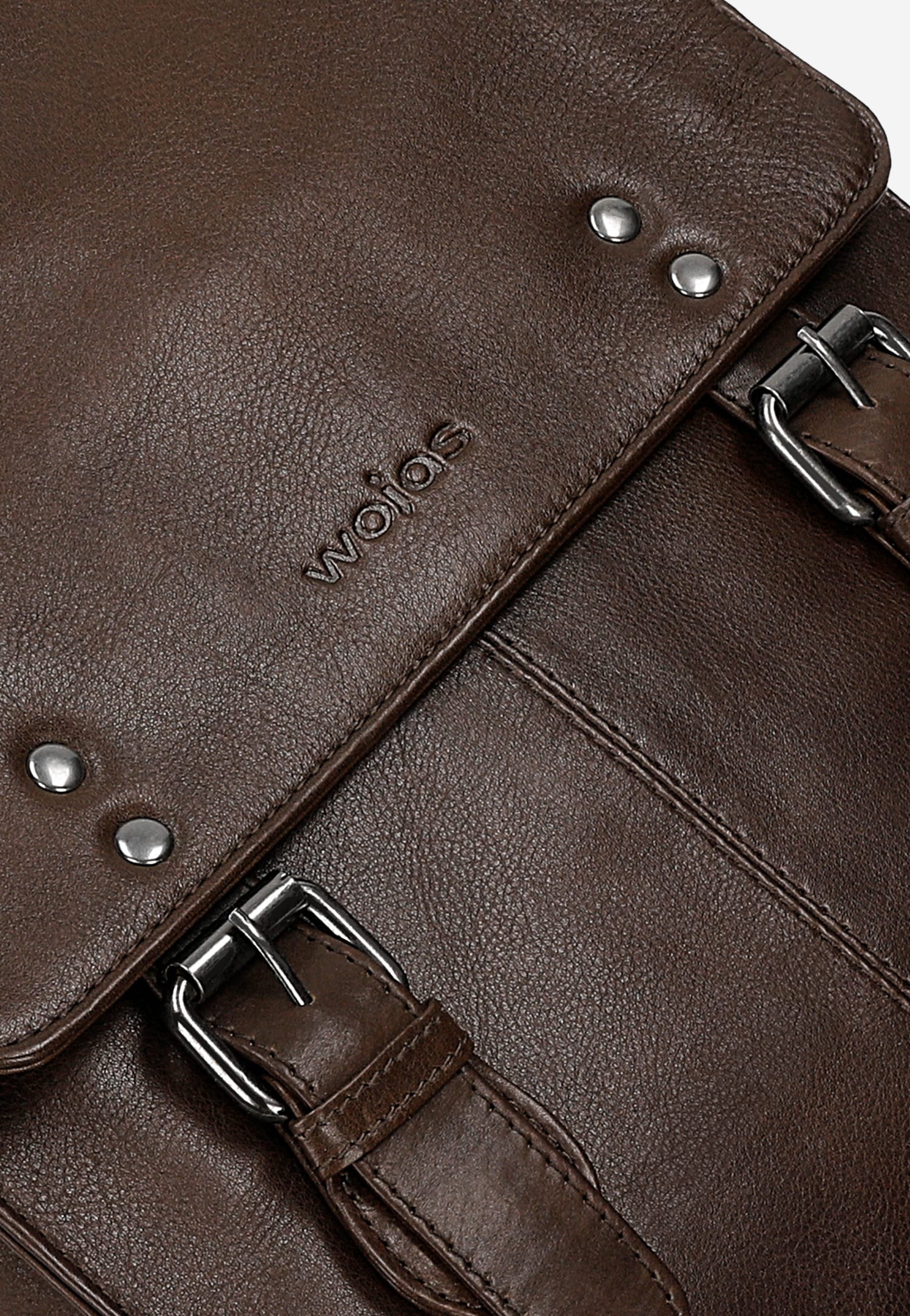 Brązowa skórzana torba na ramię