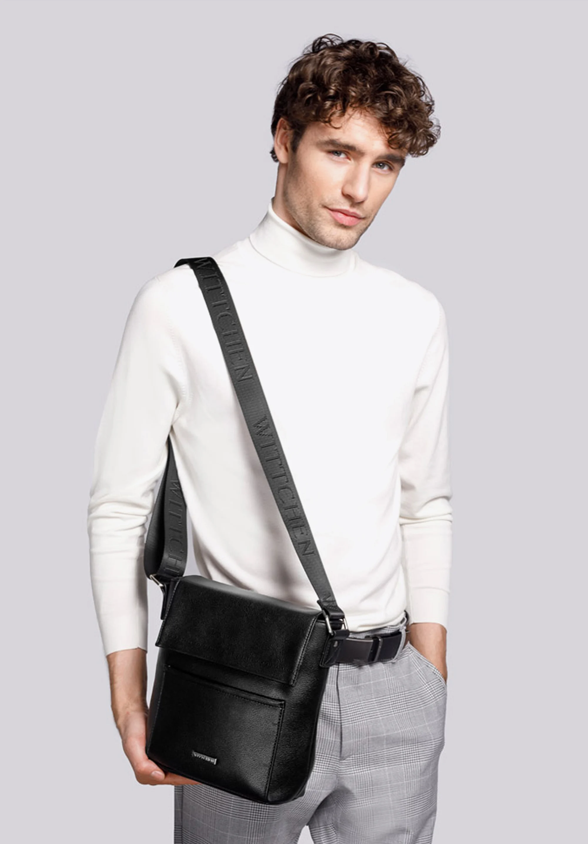 Męska listonoszka z elegancką klapą