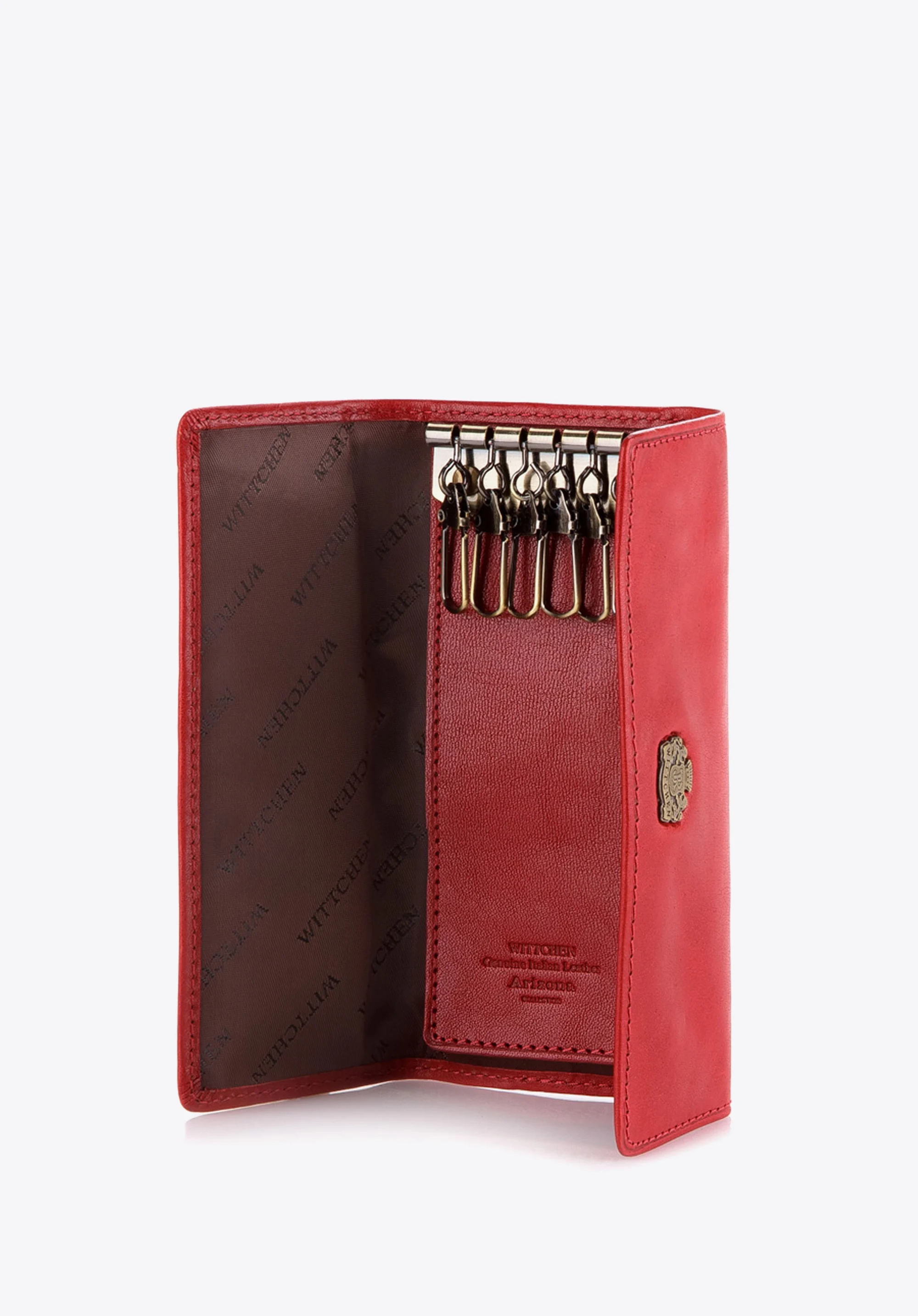 Etui na klucze ze skóry z herbem