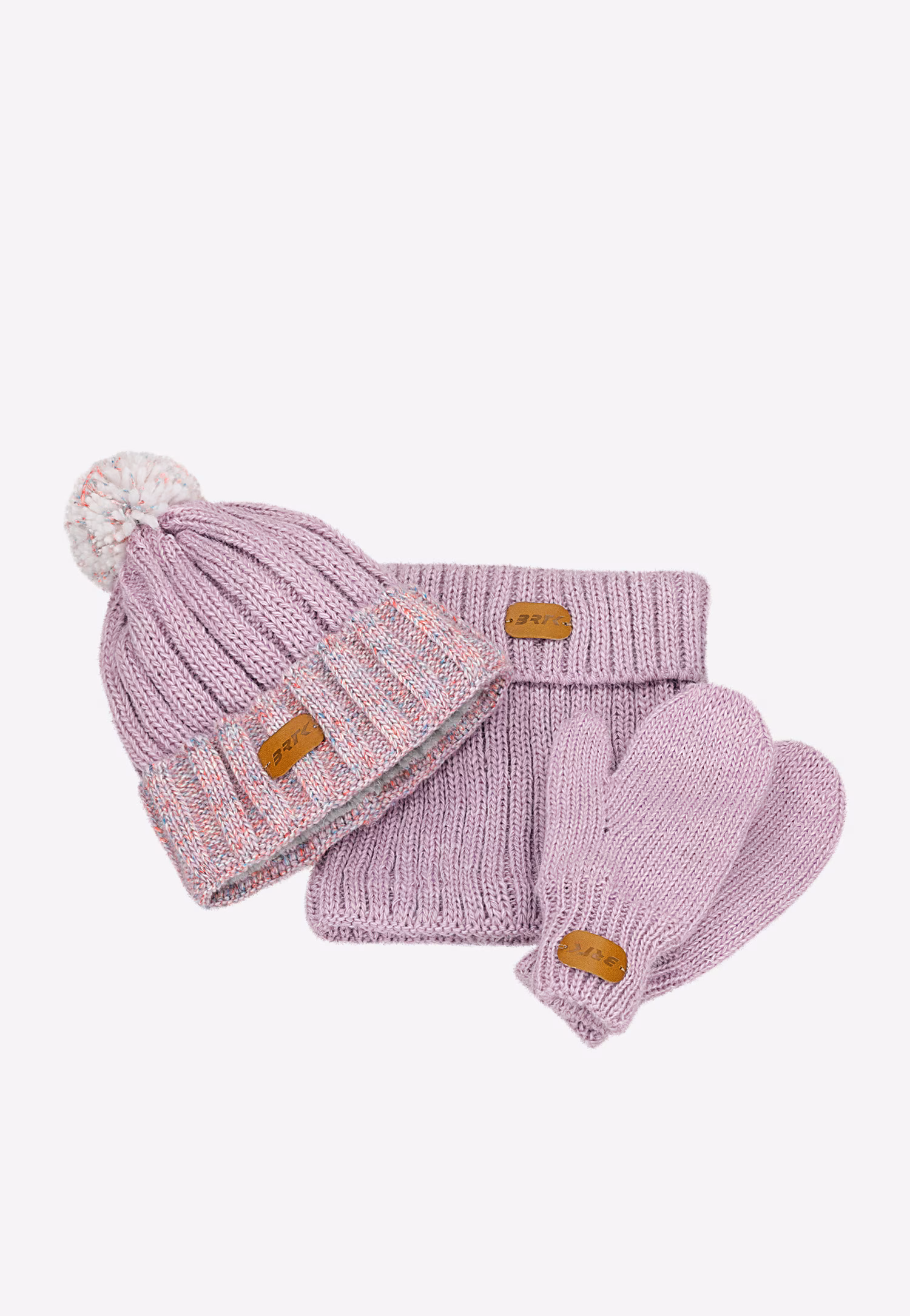 Kolorowy zestaw zimowy BARTEK 85600-16 czapka + komin + rękawiczki