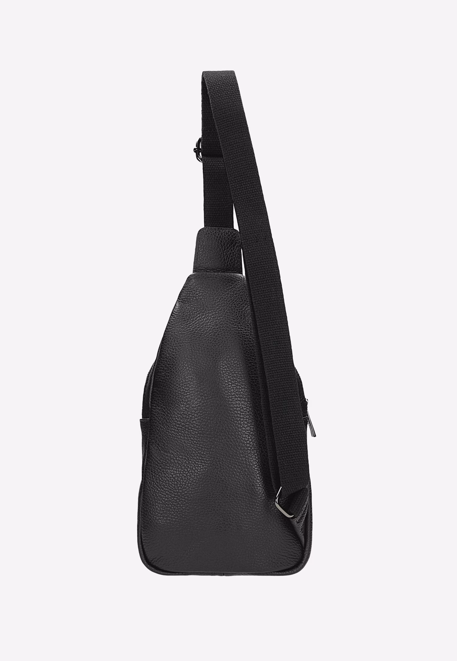 Czarna skórzana nerka męska