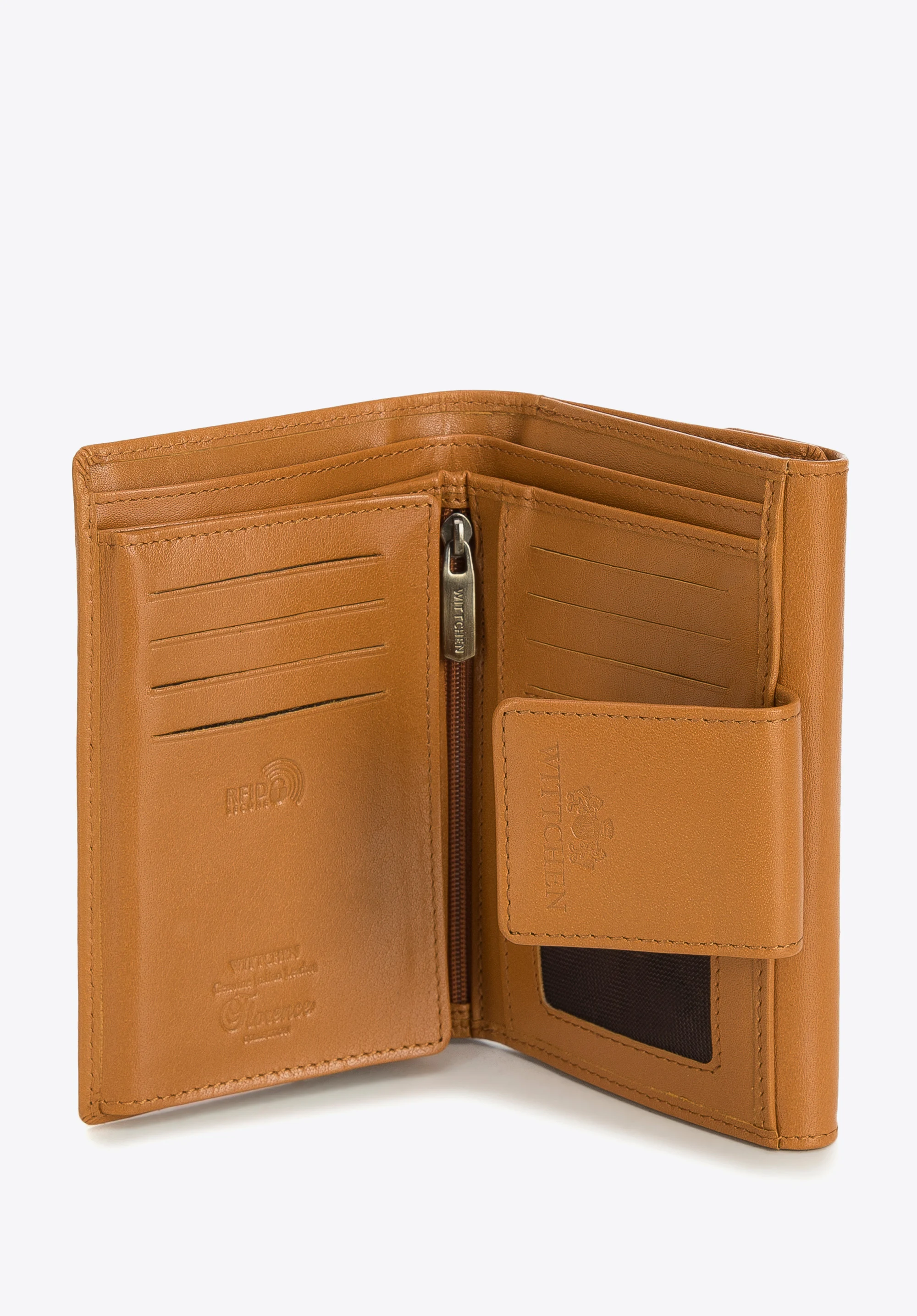 Damski portfel ze skóry z elegancką napą