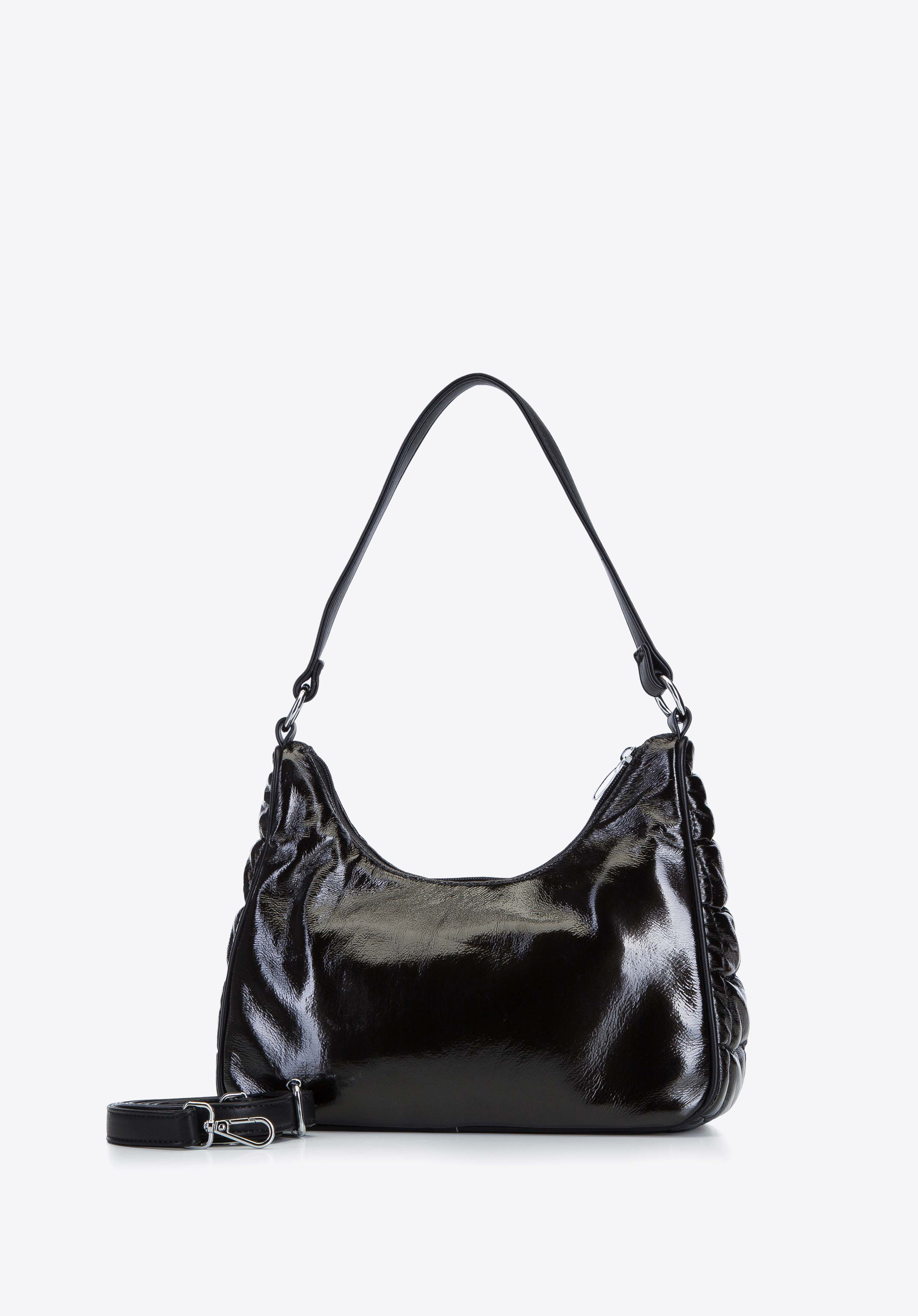 Torebka baguette pikowana z połyskiem