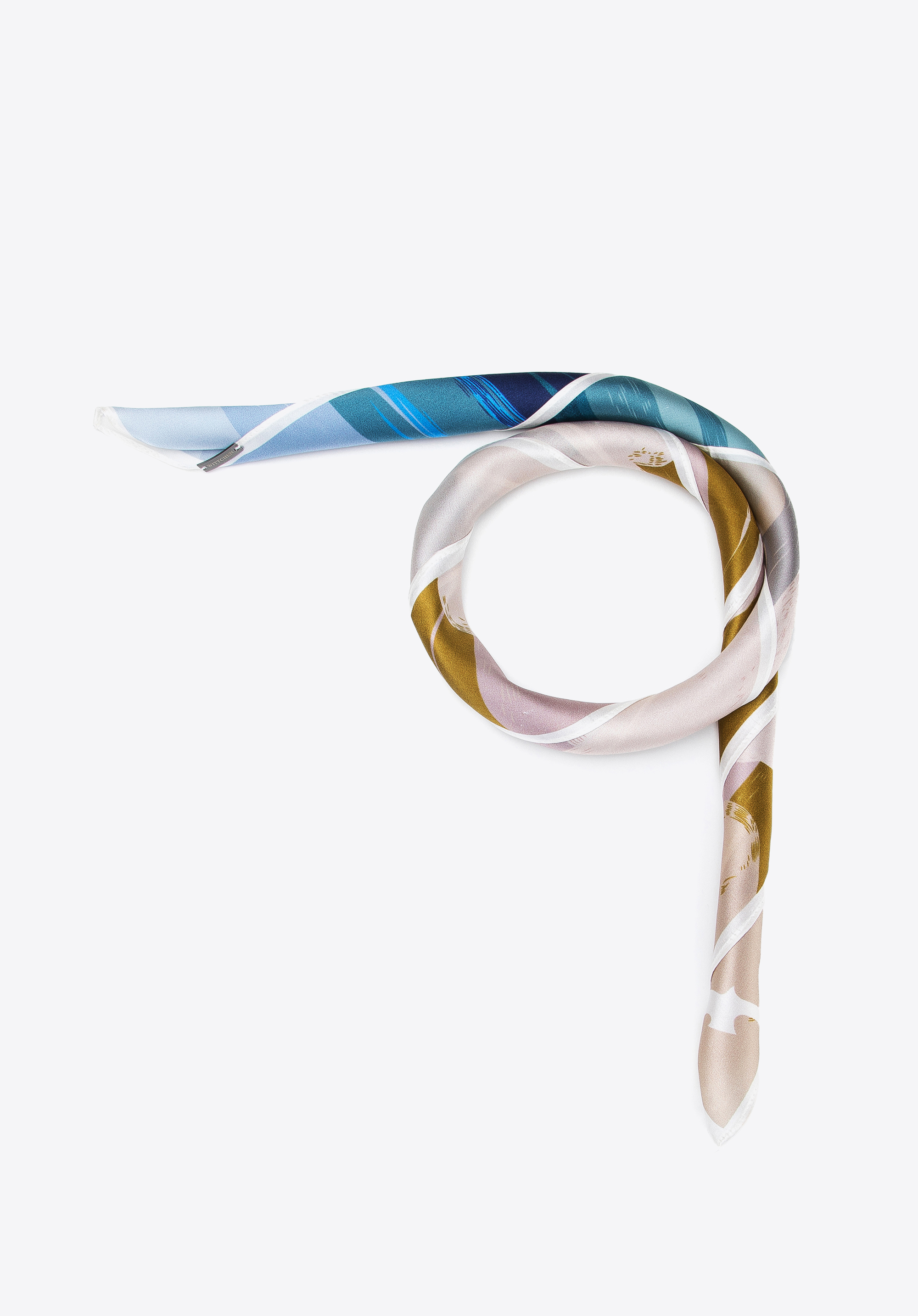 Damska chusta jedwabna we wzory duża