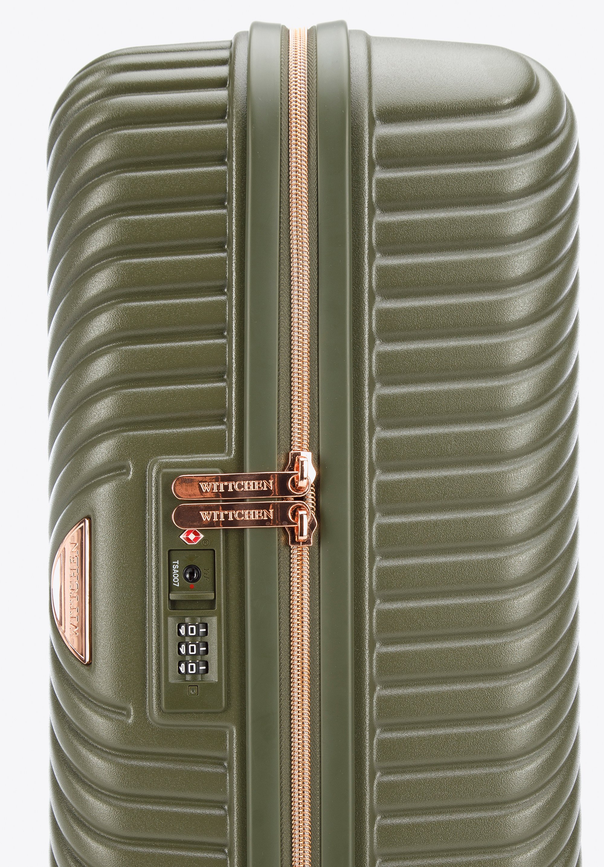 Walizka kabinowa z polikarbonu w paseczki