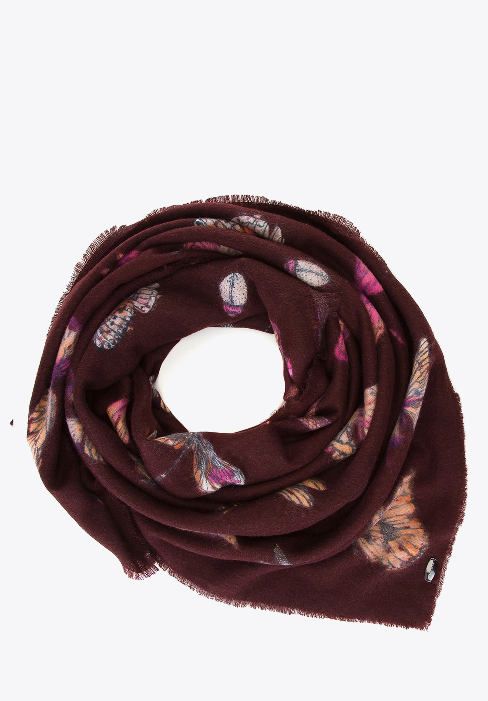 Damski szal we wzór motyli